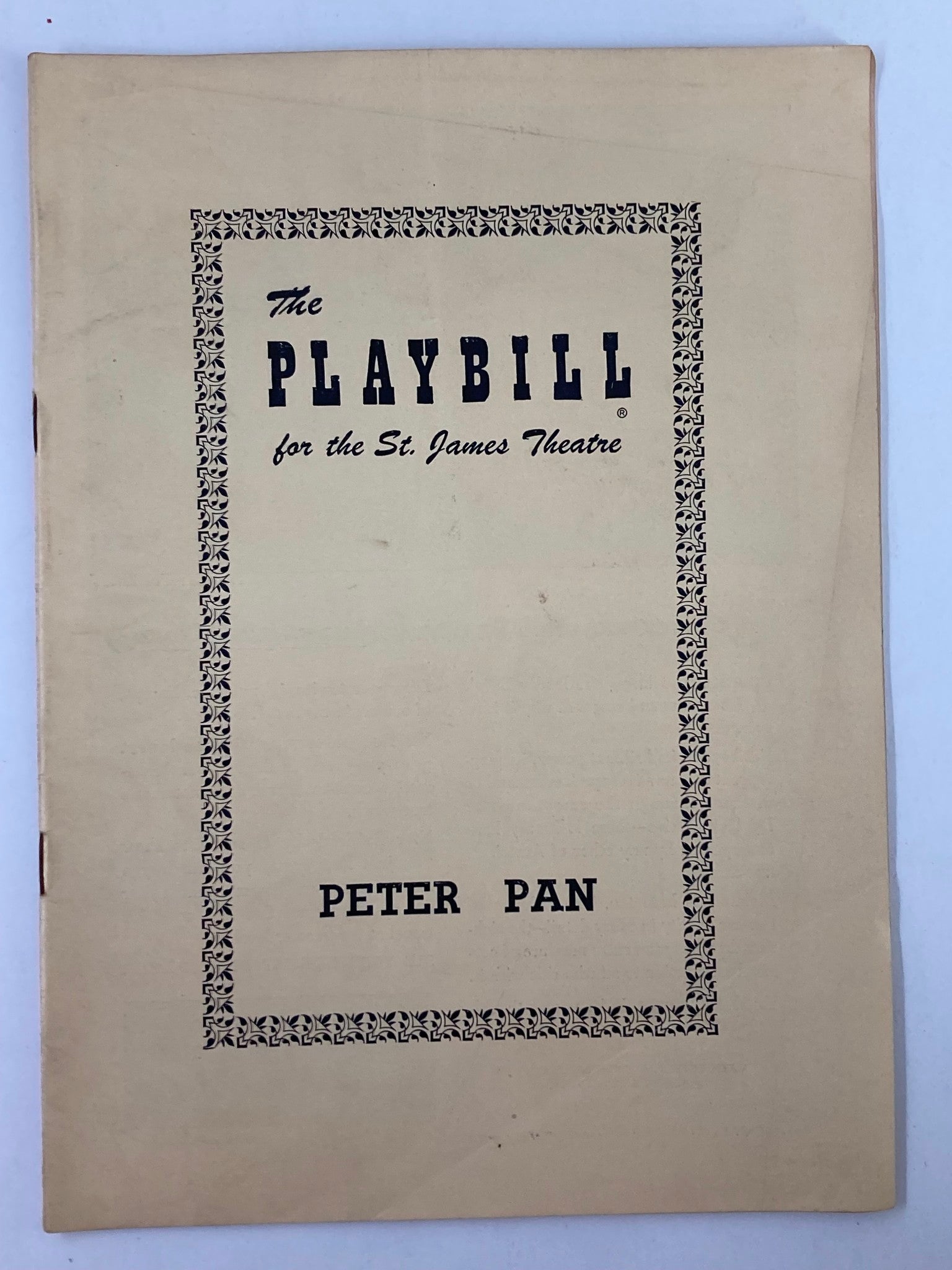 1951 Playbill St. James Theatre Jean Arthur & Boris Karloff in Peter Pan