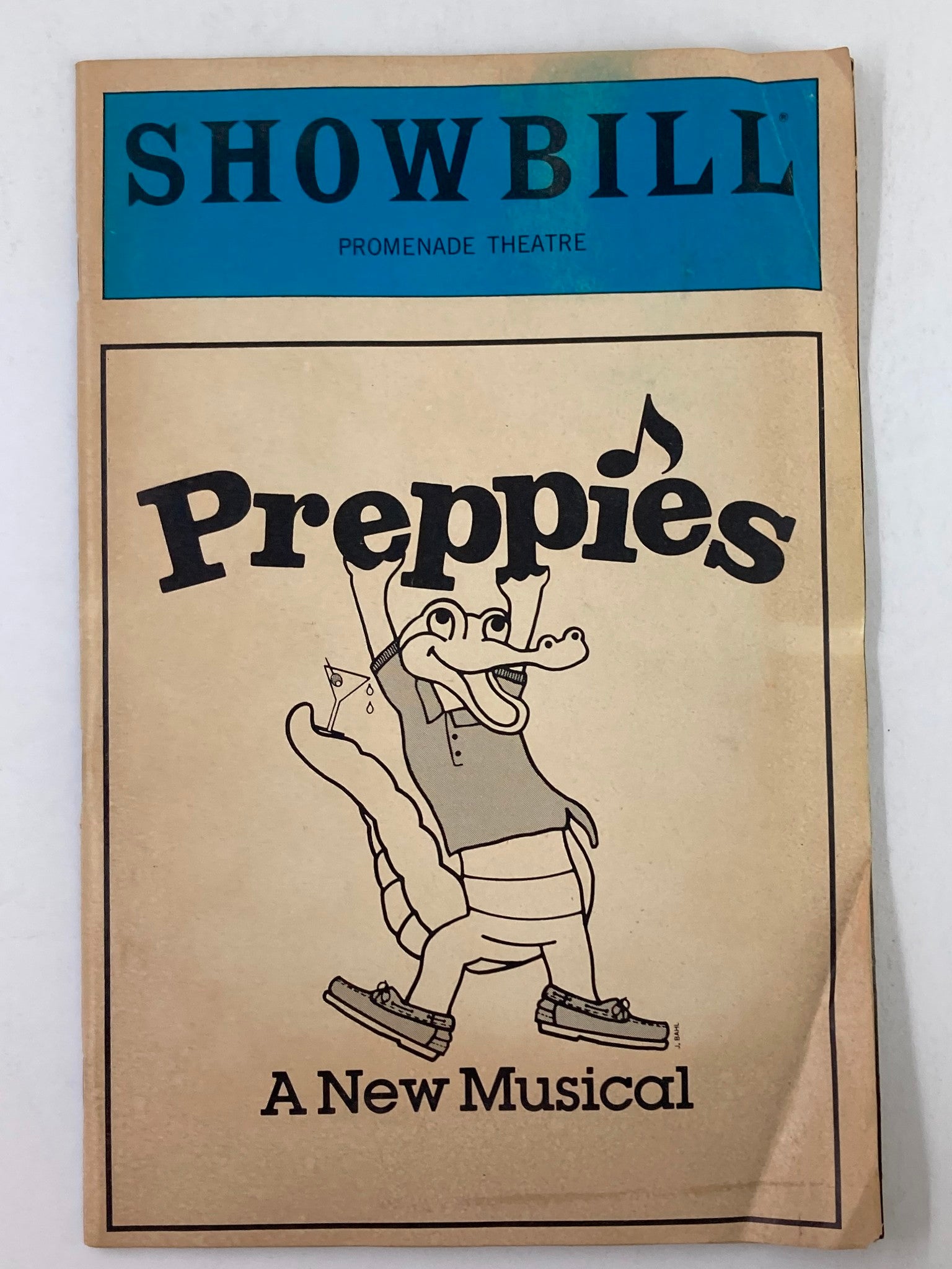 1983 Showbill Promenade Theatre Dennis Bailey & Bob Walton in Preppies