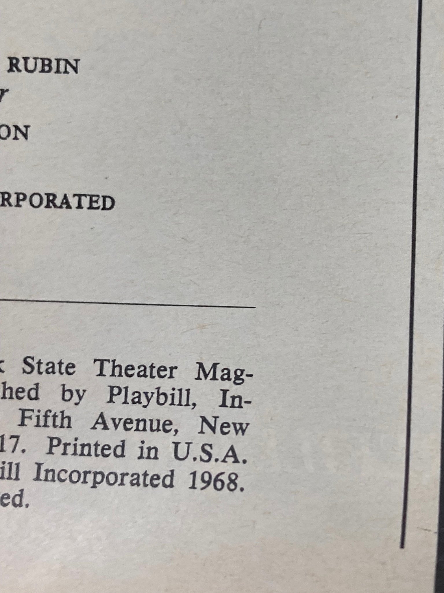 1968 City Center of Music & Drama Presents New York City Opera