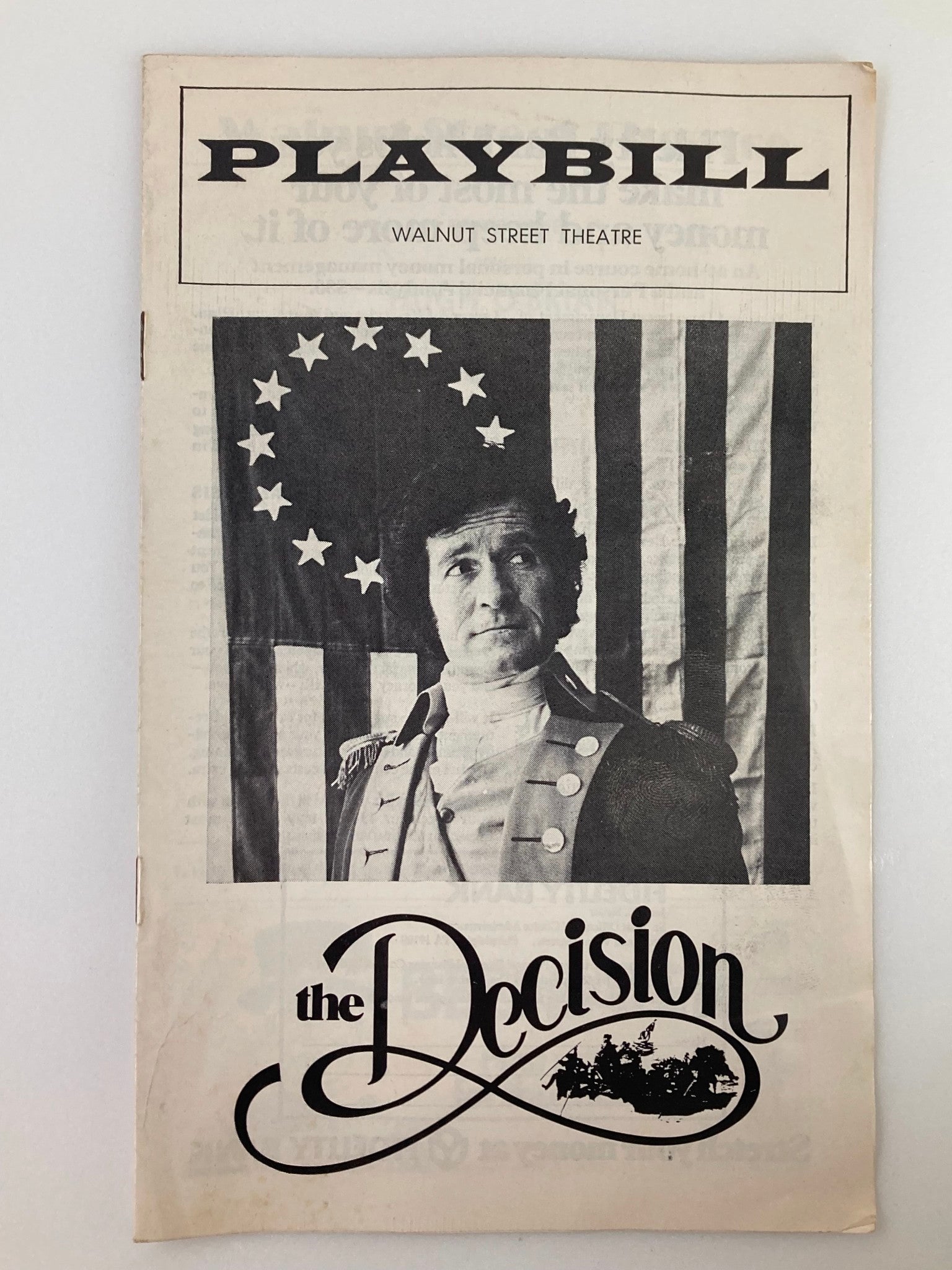 1976 Playbill Walnut Street Theatre Hugh O'Brian, Robert Baines in The Decision