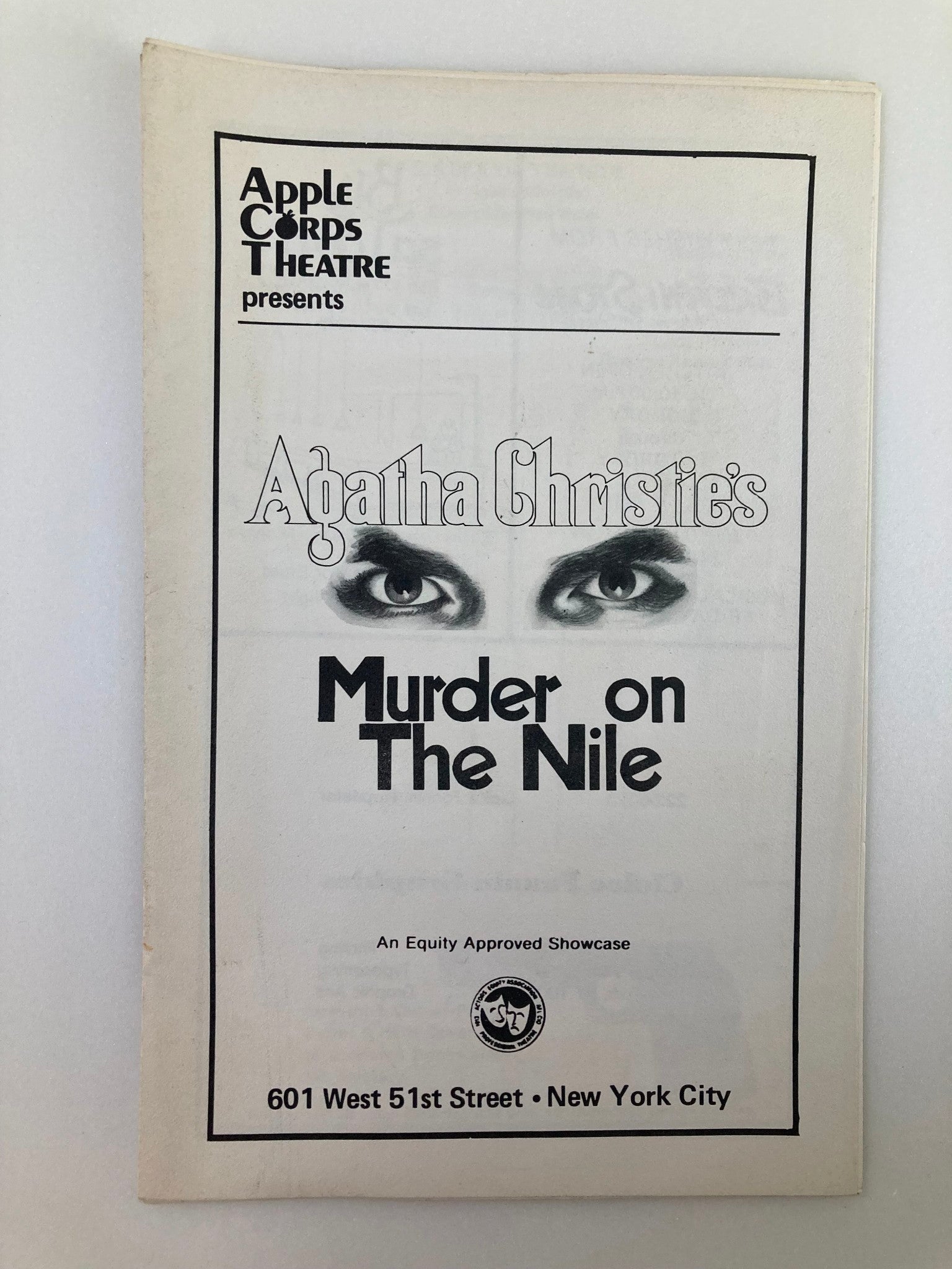 1944 Apple Corps Theatre Program Agatha Christie's Murder on the Nile