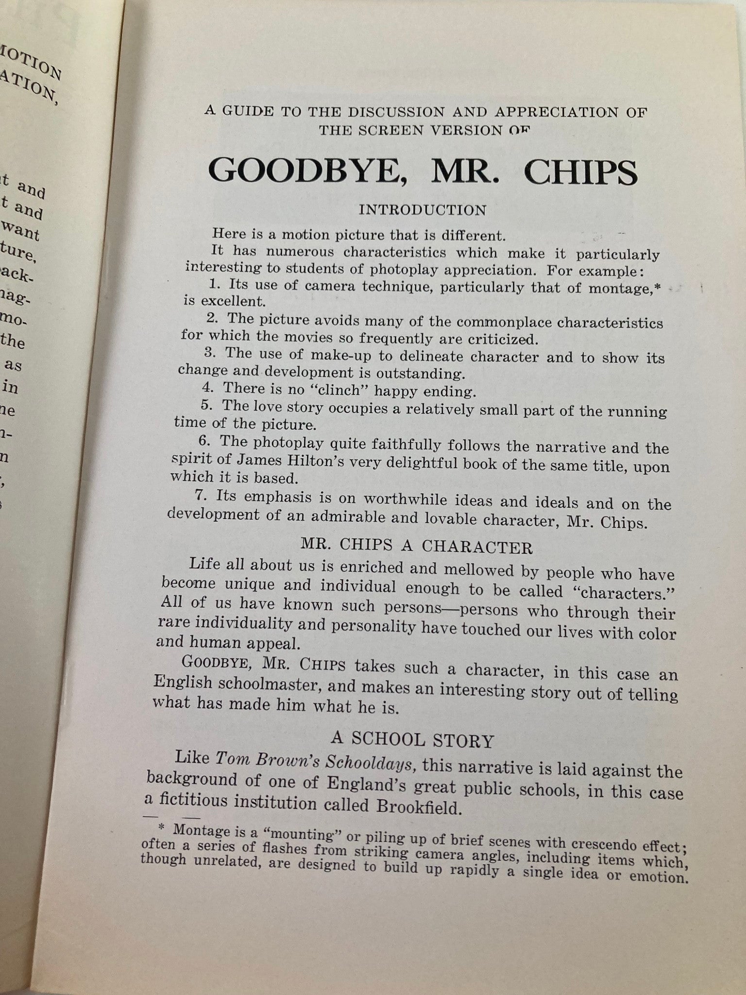 1939 Photoplay Studies Program Vol 5 #8 Goodbye, Mr. Chips by John Edward Dugan