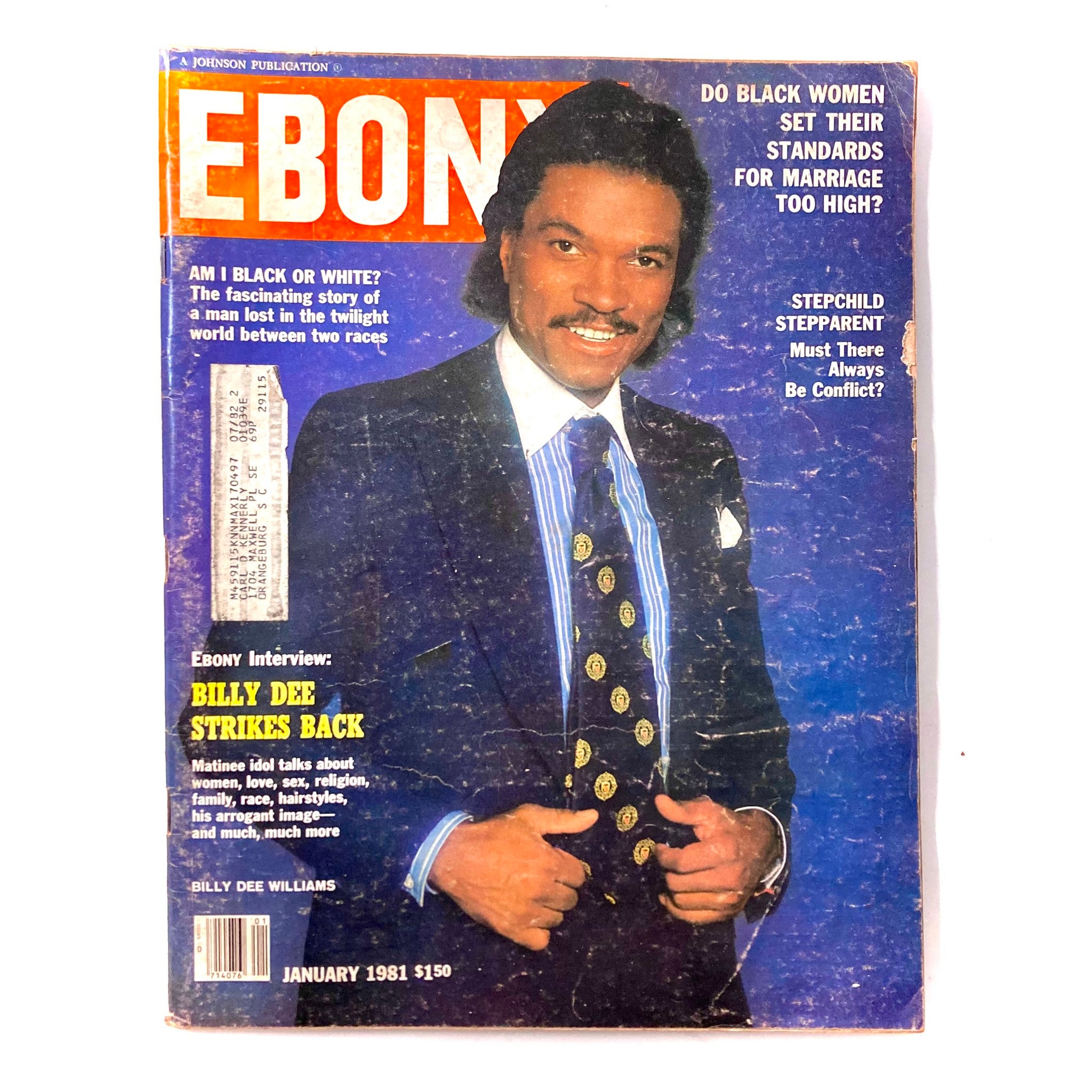 VTG Ebony Magazine January 1981 Billy Dee Williams Strikes Back GD Interior