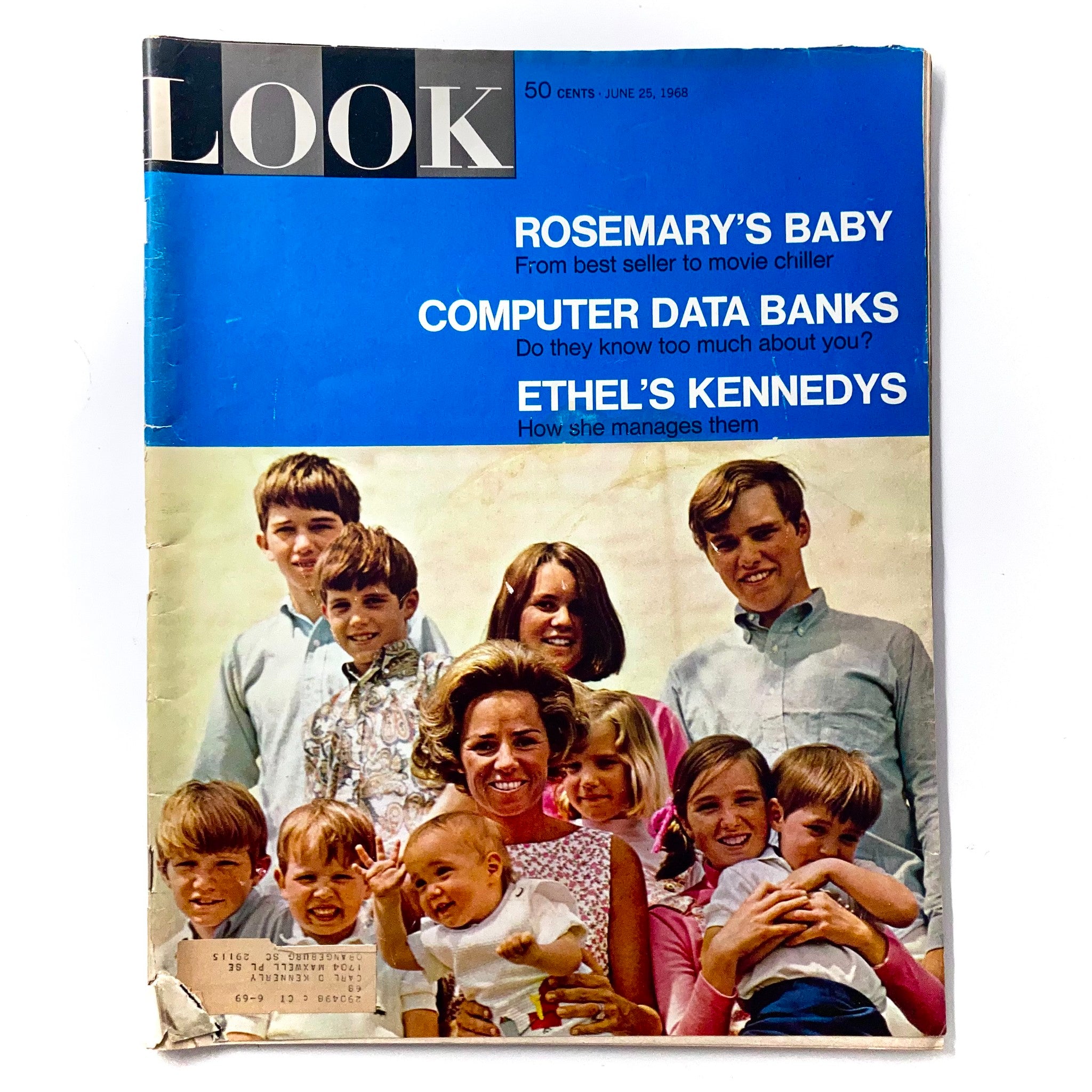 VTG Look Magazine June 25 1968 Ethel's Kennedy How She Manages Them