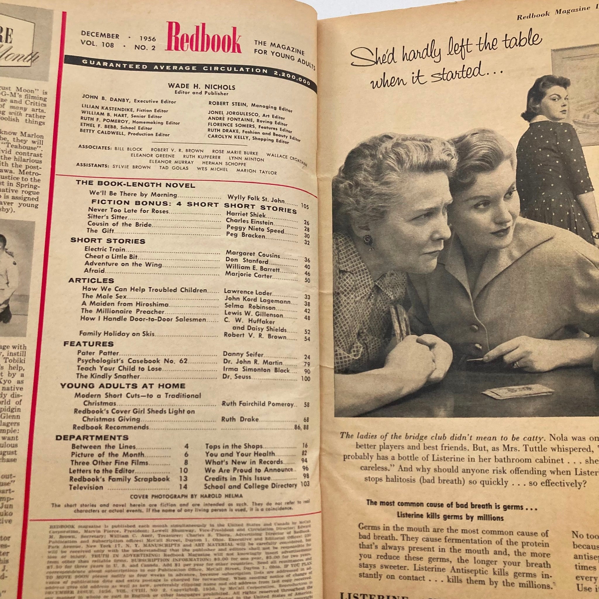 VTG Redbook Magazine December 1956 Holiday Fiction Bonus No Label