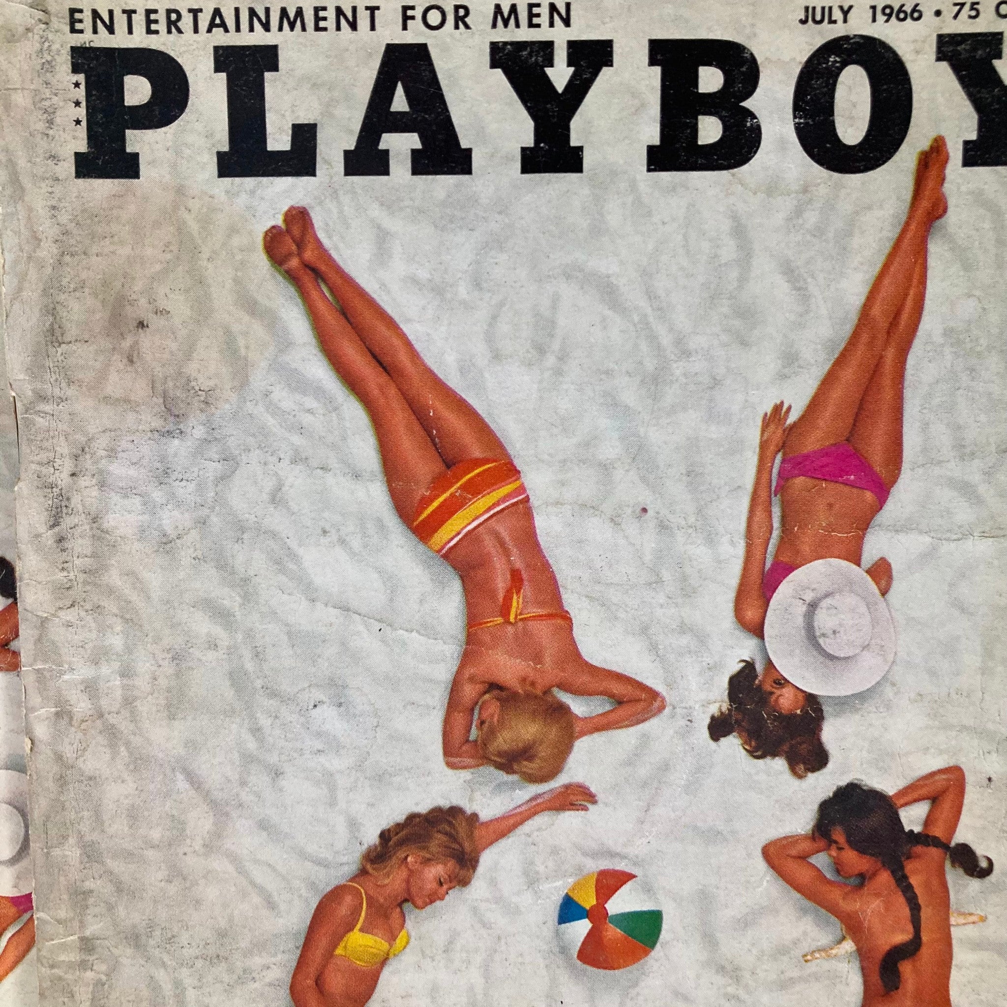 VTG Playboy Magazine July 1966 Tish Howard w Centerfold No Label