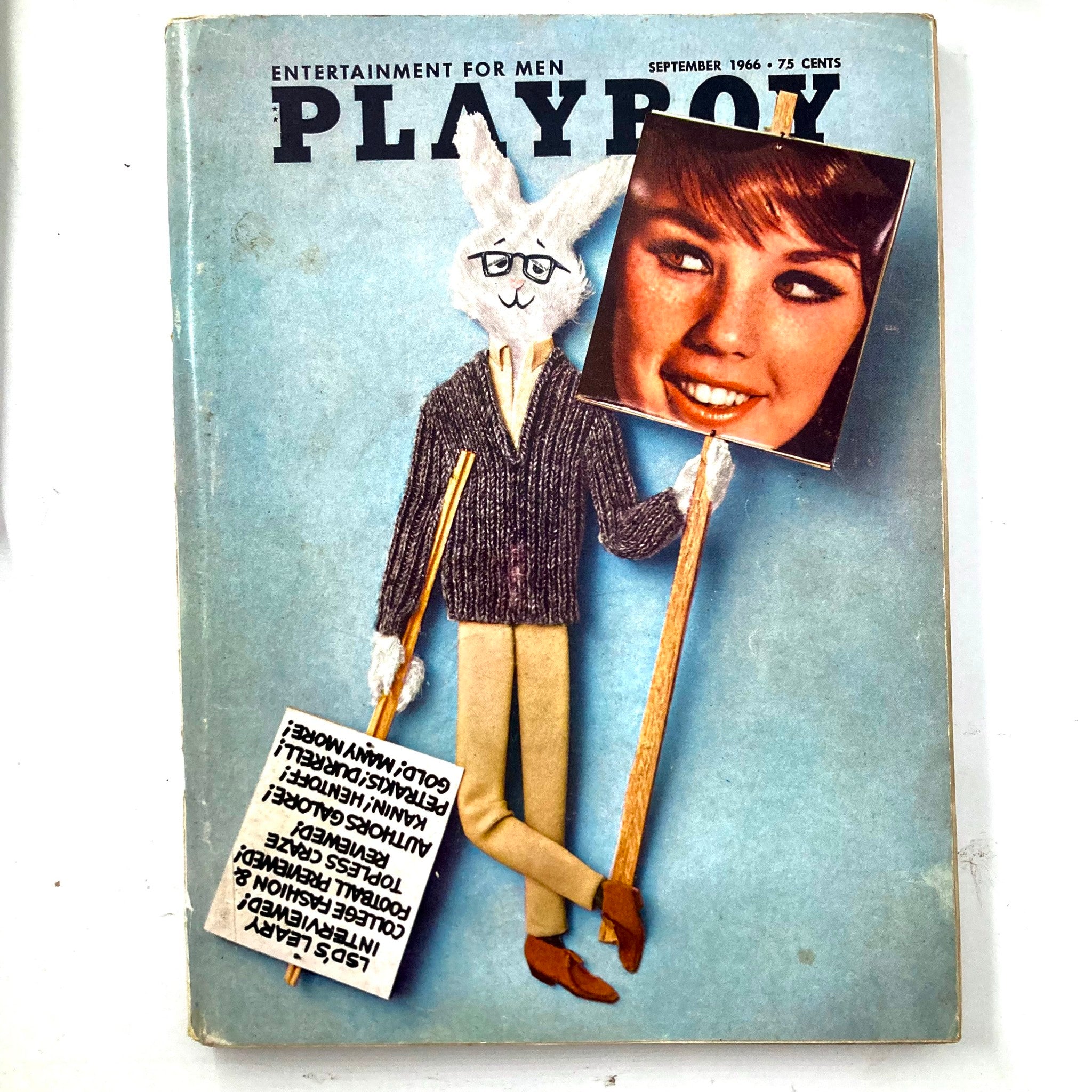 VTG Playboy Magazine September 1966 Dianne Chandler Cover w Centerfold No Label