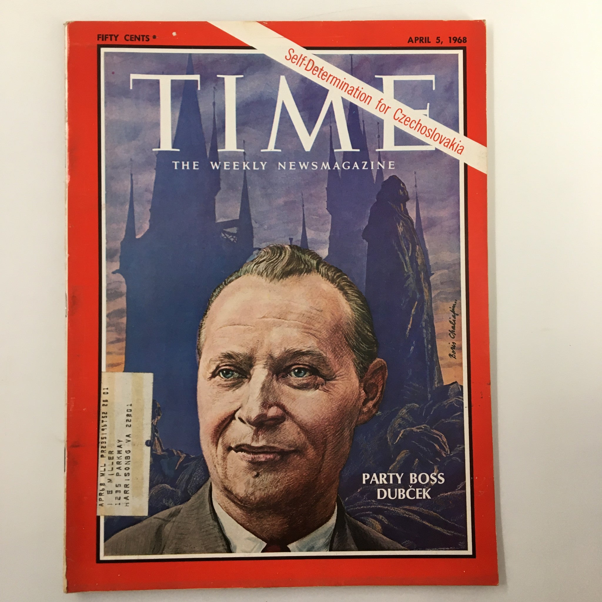 VTG Time Magazine April 5 1968 Vol. 91 No. 41 Party Boss Alexander Dubček