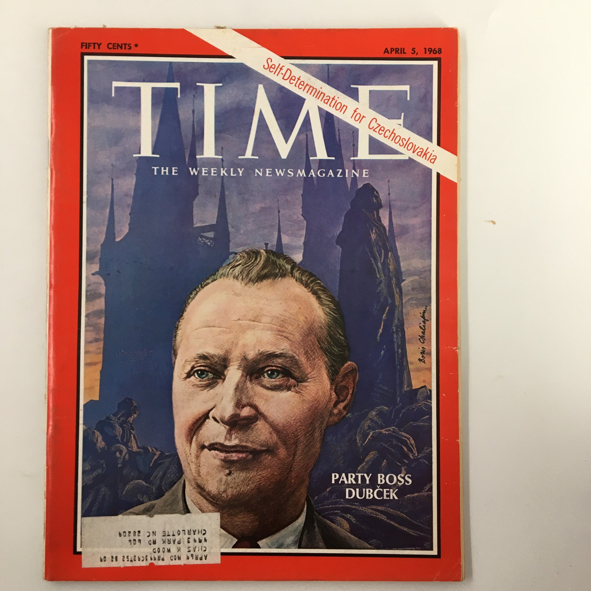 VTG Time Magazine April 5 1968 Vol. 91 No. 41 Politician Alexander Dubček