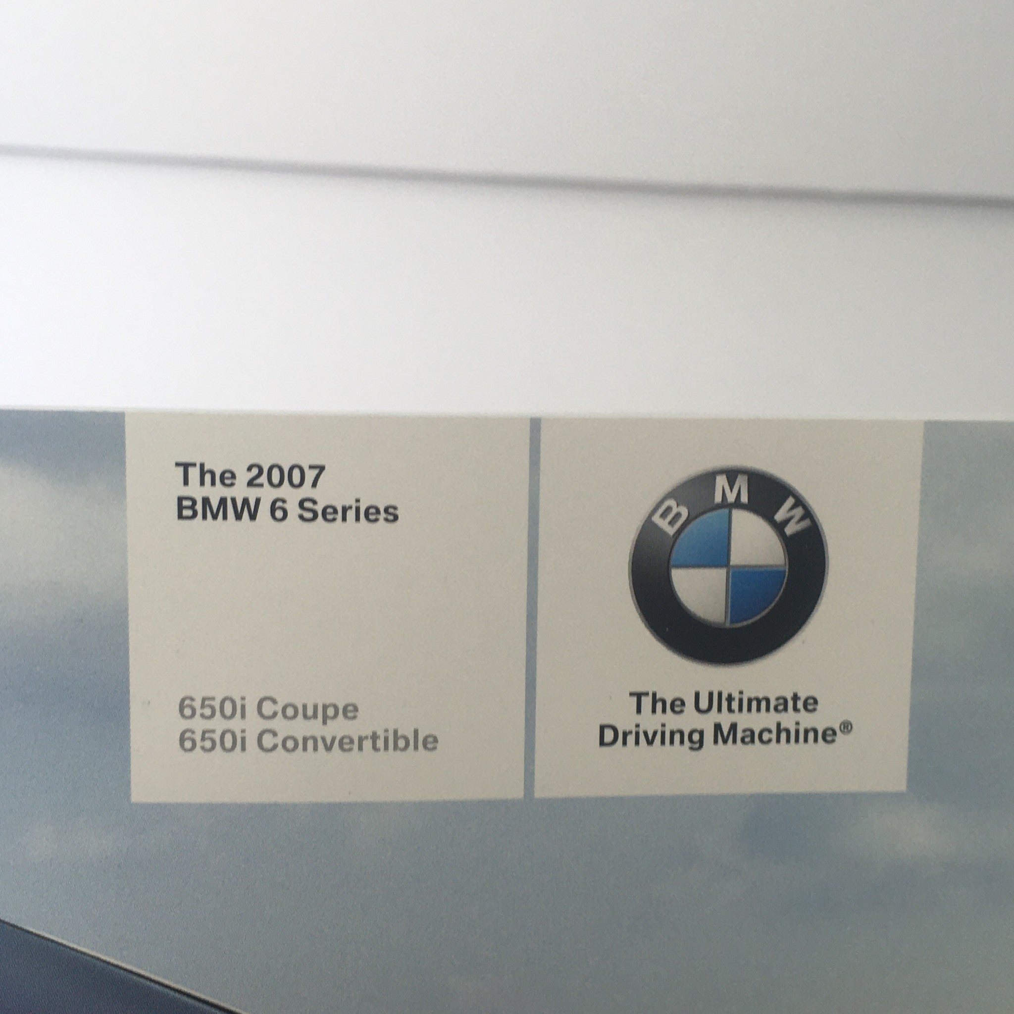 2007 BMW 6 Series 650i Coupe-Convertible Dealership Car Auto Brochure Catalog