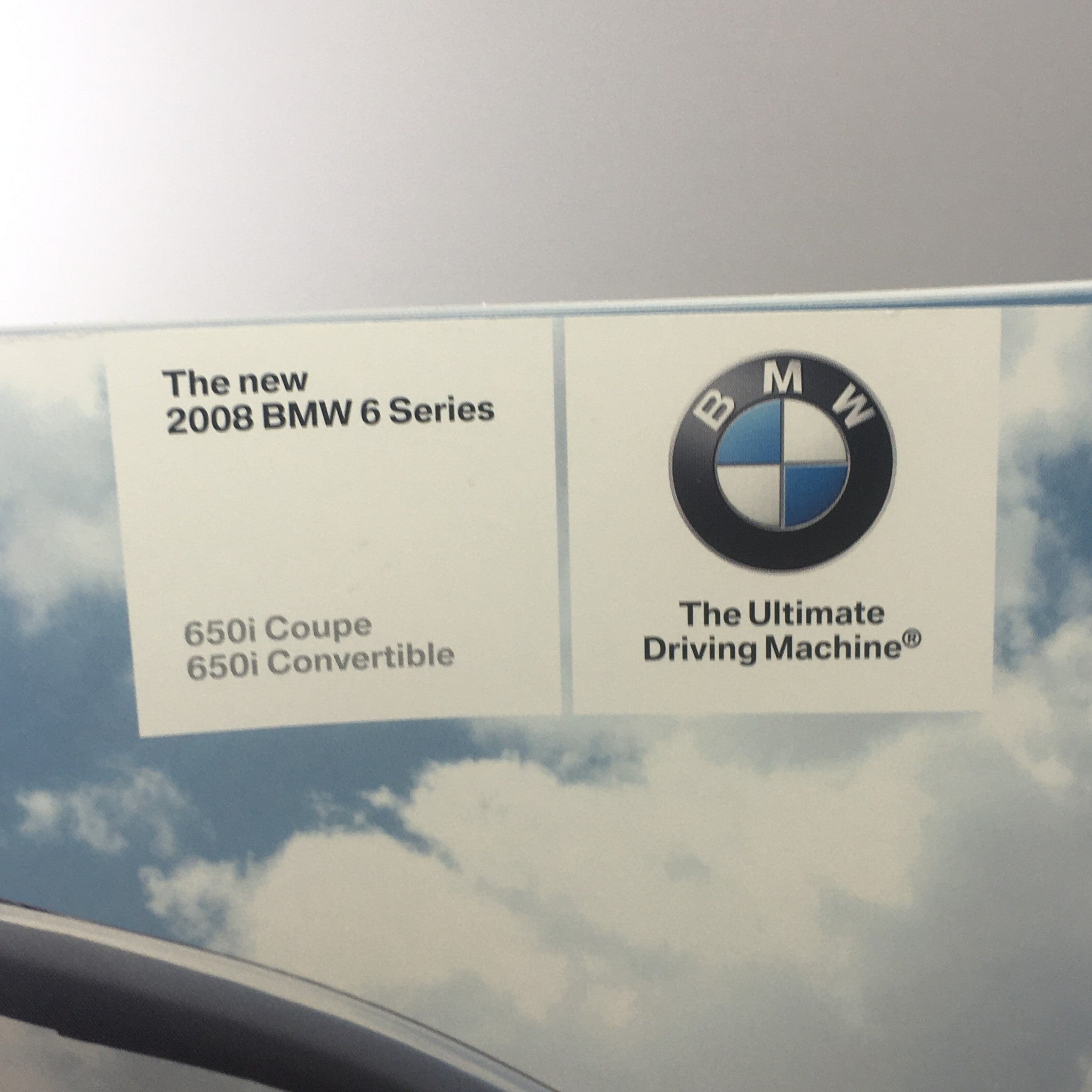 2008 BMW 6 Series 650i Coupe Convertible Dealership Car Auto Brochure Catalog