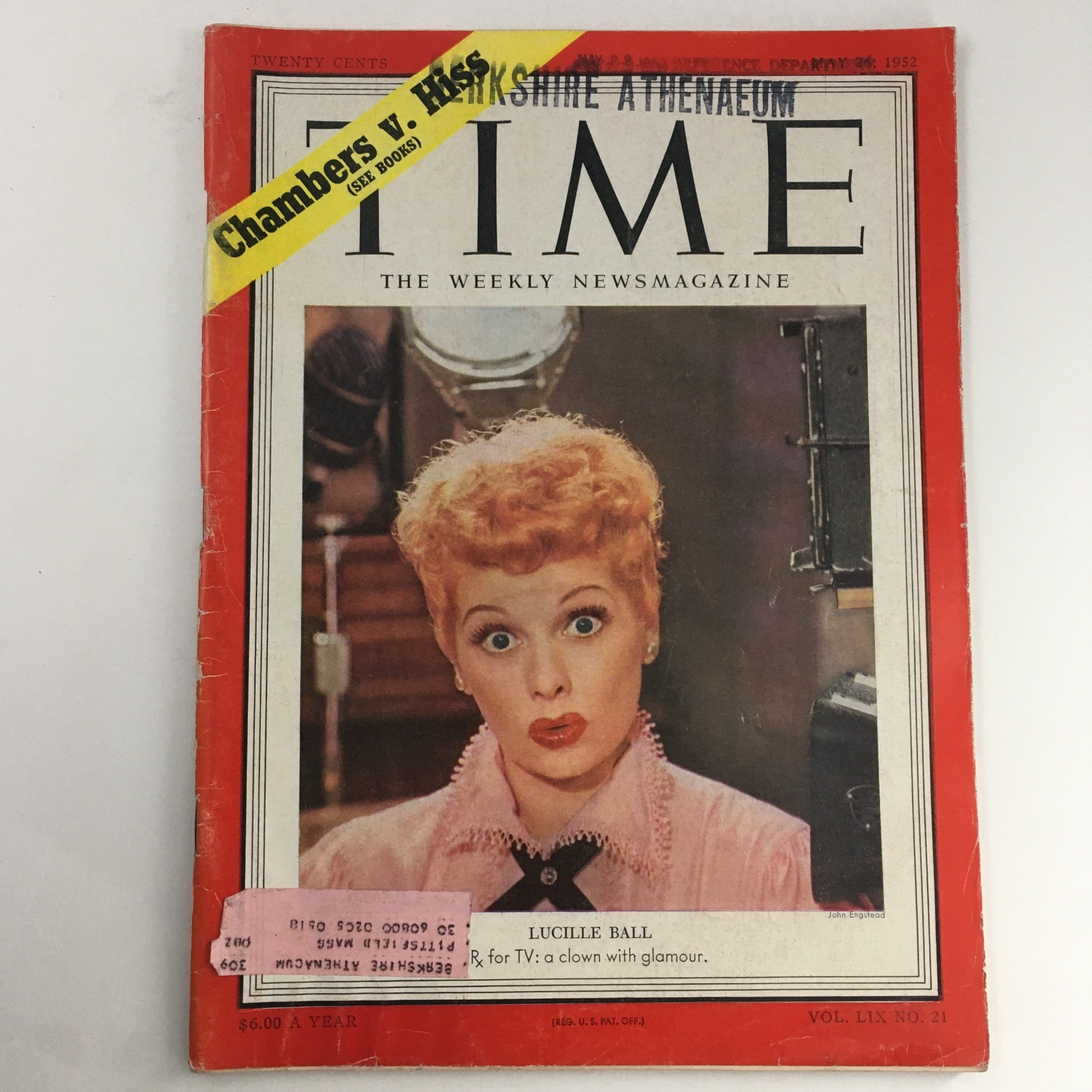 Time Magazine May 26 1952 Vol 59 #21 Actress Lucille Ball & Chambers v. Hiss