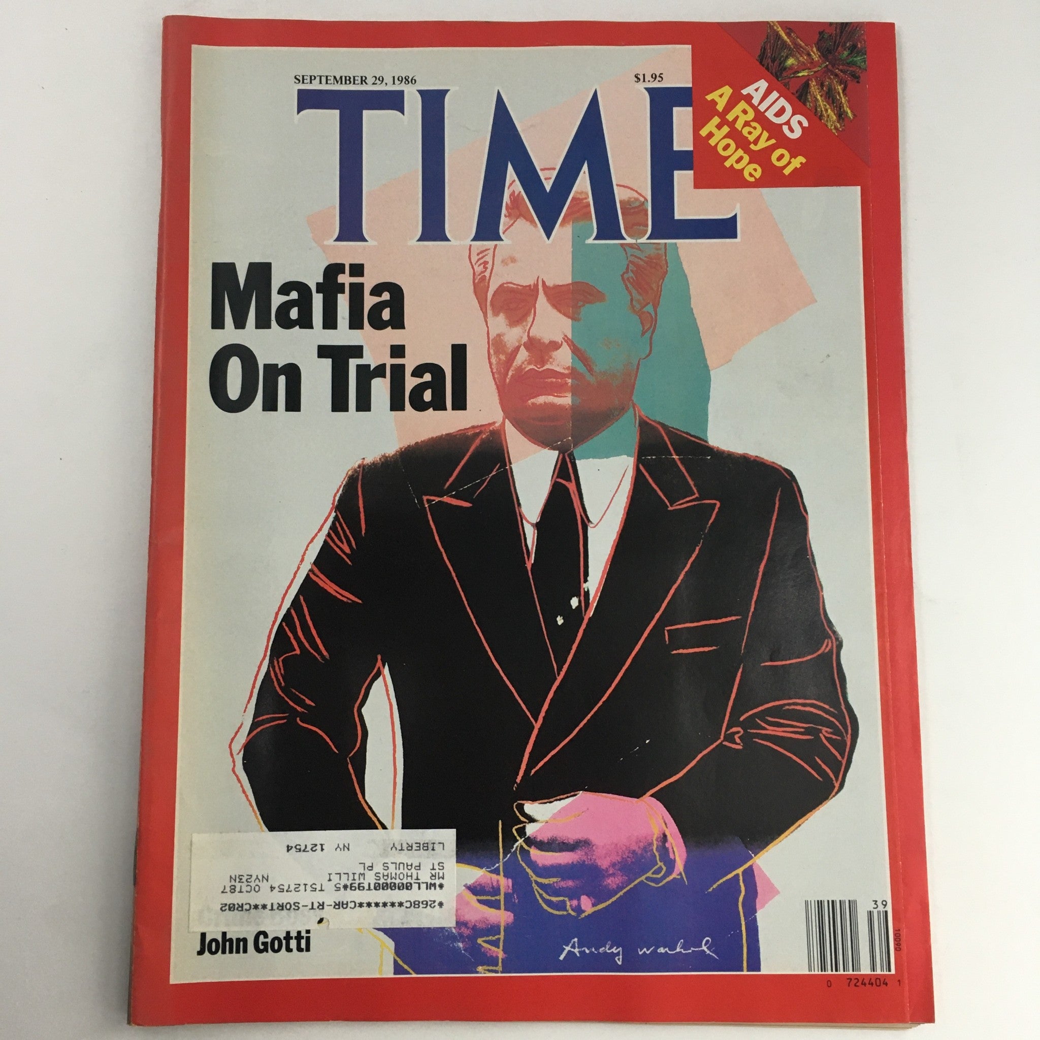 Time Magazine September 29 1986 Mafia on Trial John Gotti & Aids A Ray of Hope
