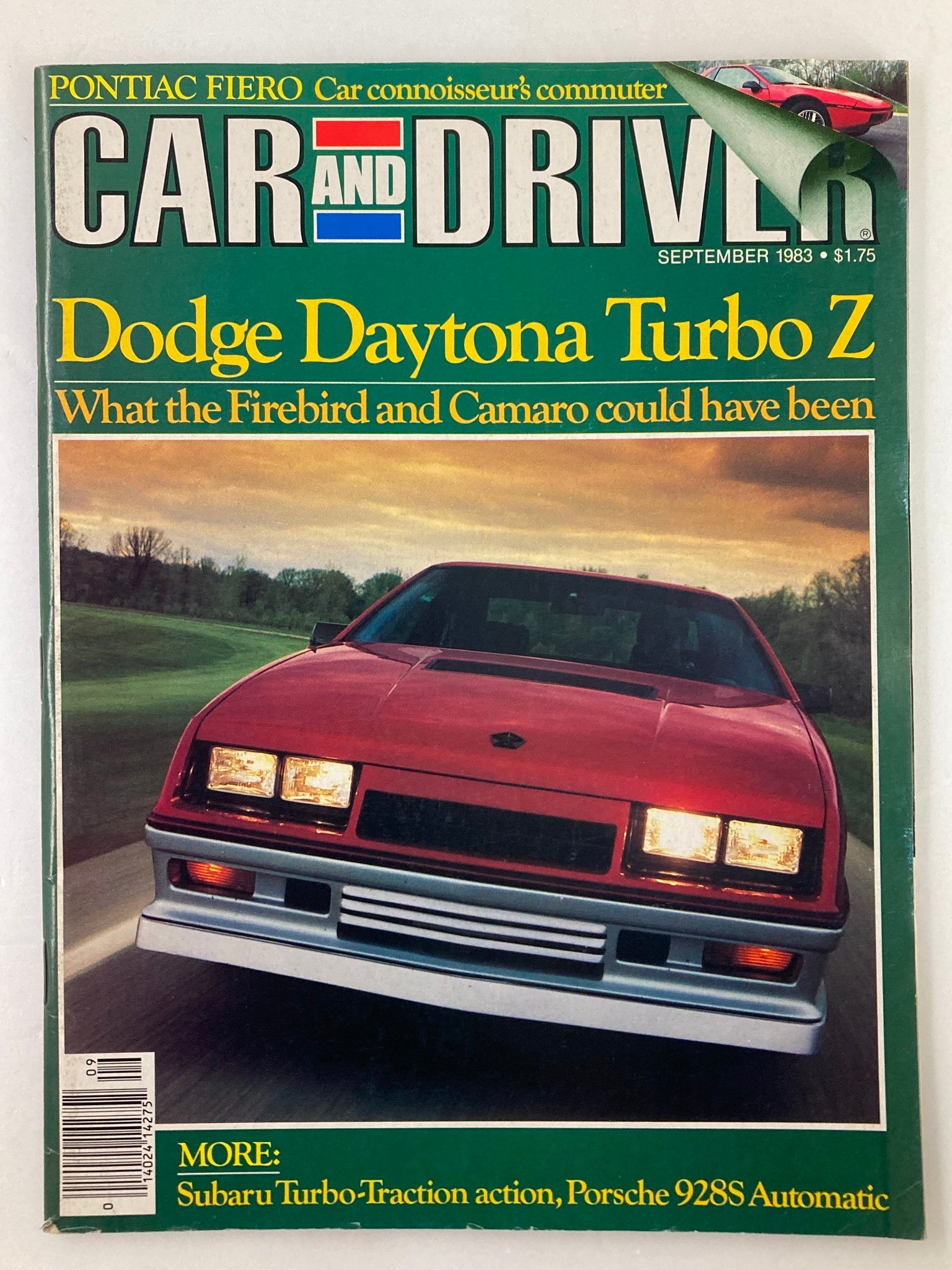 VTG Car and Driver Magazine September 1983 Vol 29 #3 Dodge Daytona Z No Label