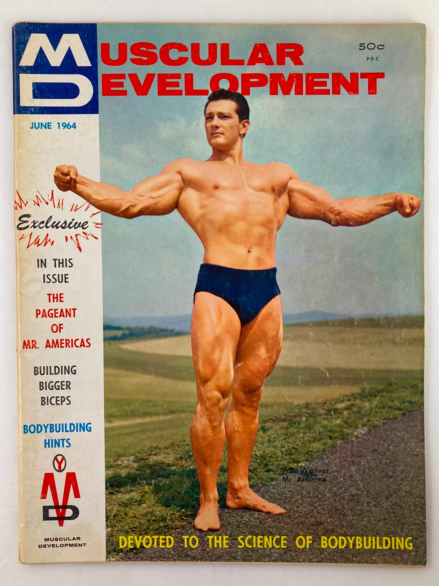 VTG Muscular Development Magazine June 1964 Vol 1 #6 Vern Weaver No Label