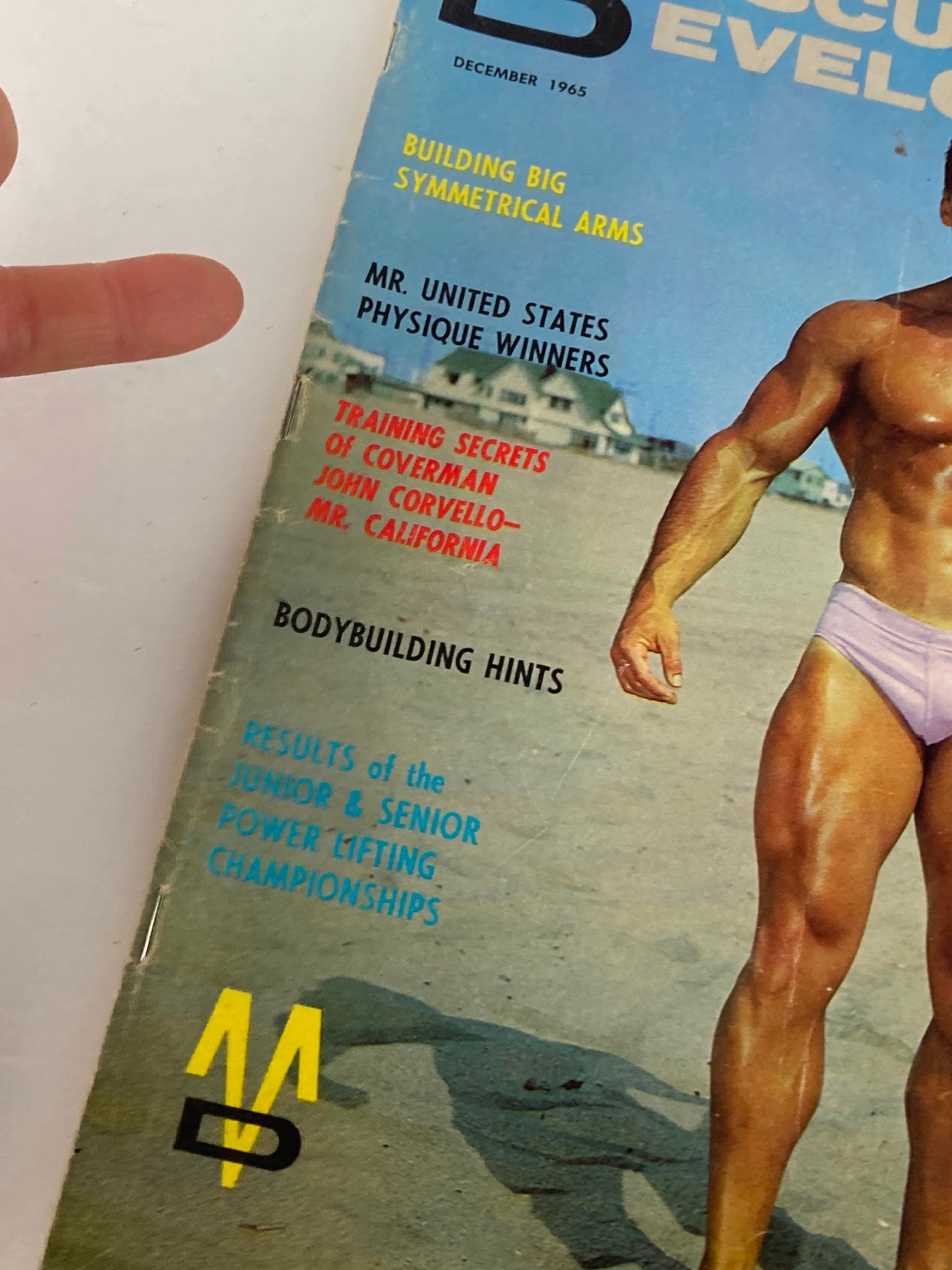 VTG Muscular Development Magazine December 1965 John Corvello Jr. No Label