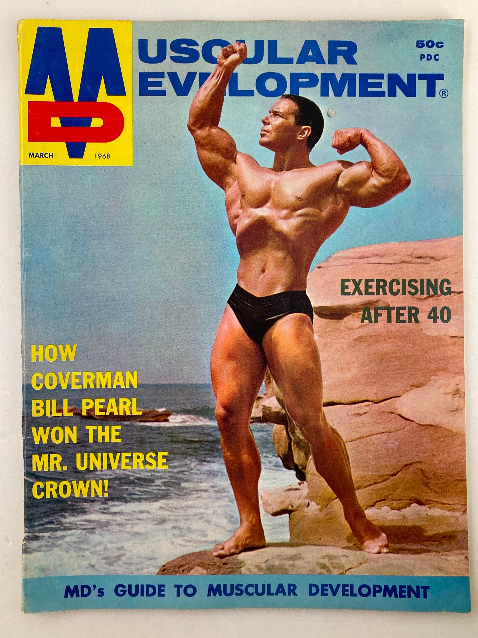 VTG Muscular Development Magazine March 1968 Vol 5 #3 Bill Pearl No Label