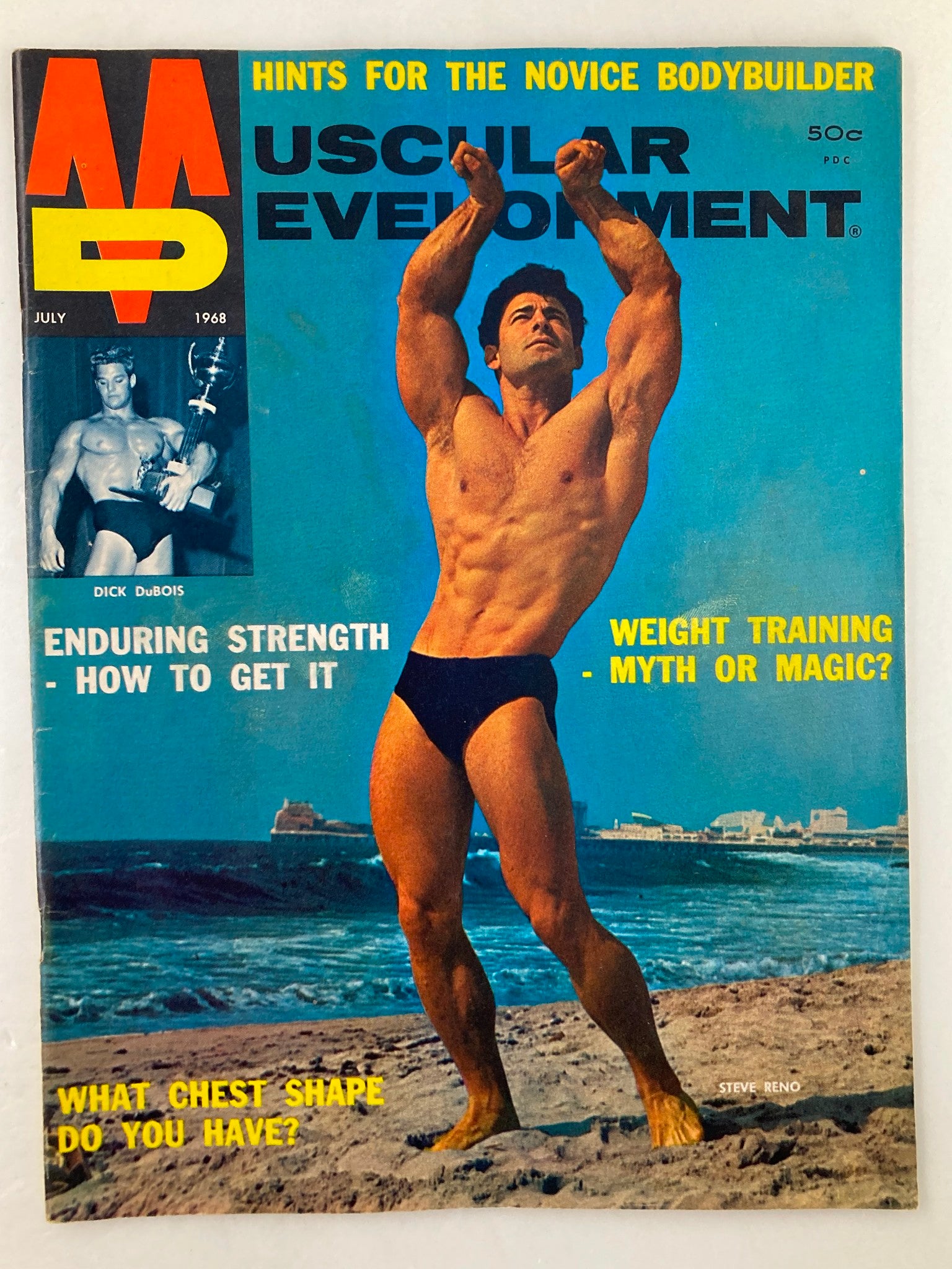 VTG Muscular Development Magazine July 1968 Vol 5 #7 Steve Reno No Label