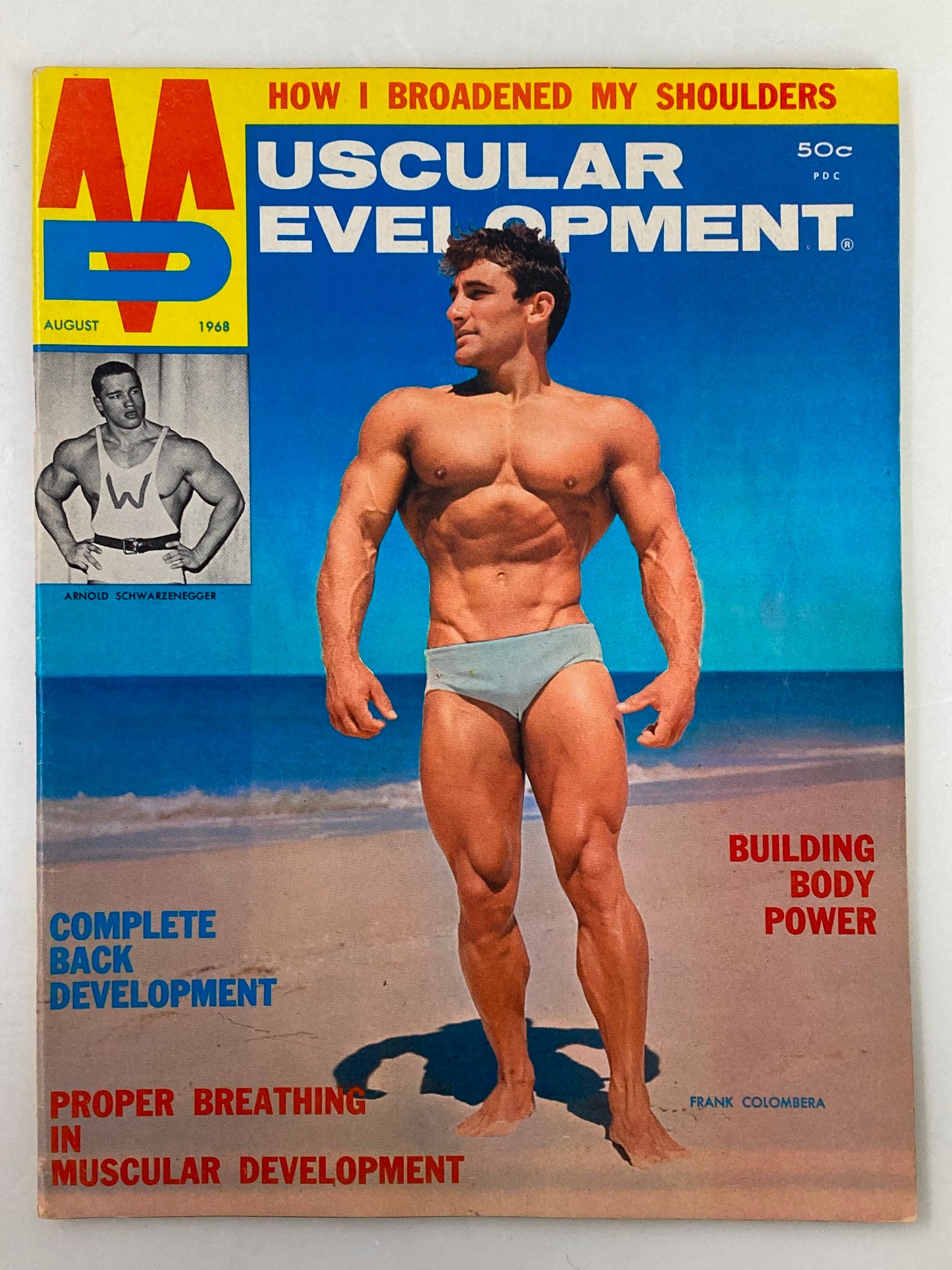 VTG Muscular Development Magazine August 1968 Vol 5 #8 Frank Colombera No Label