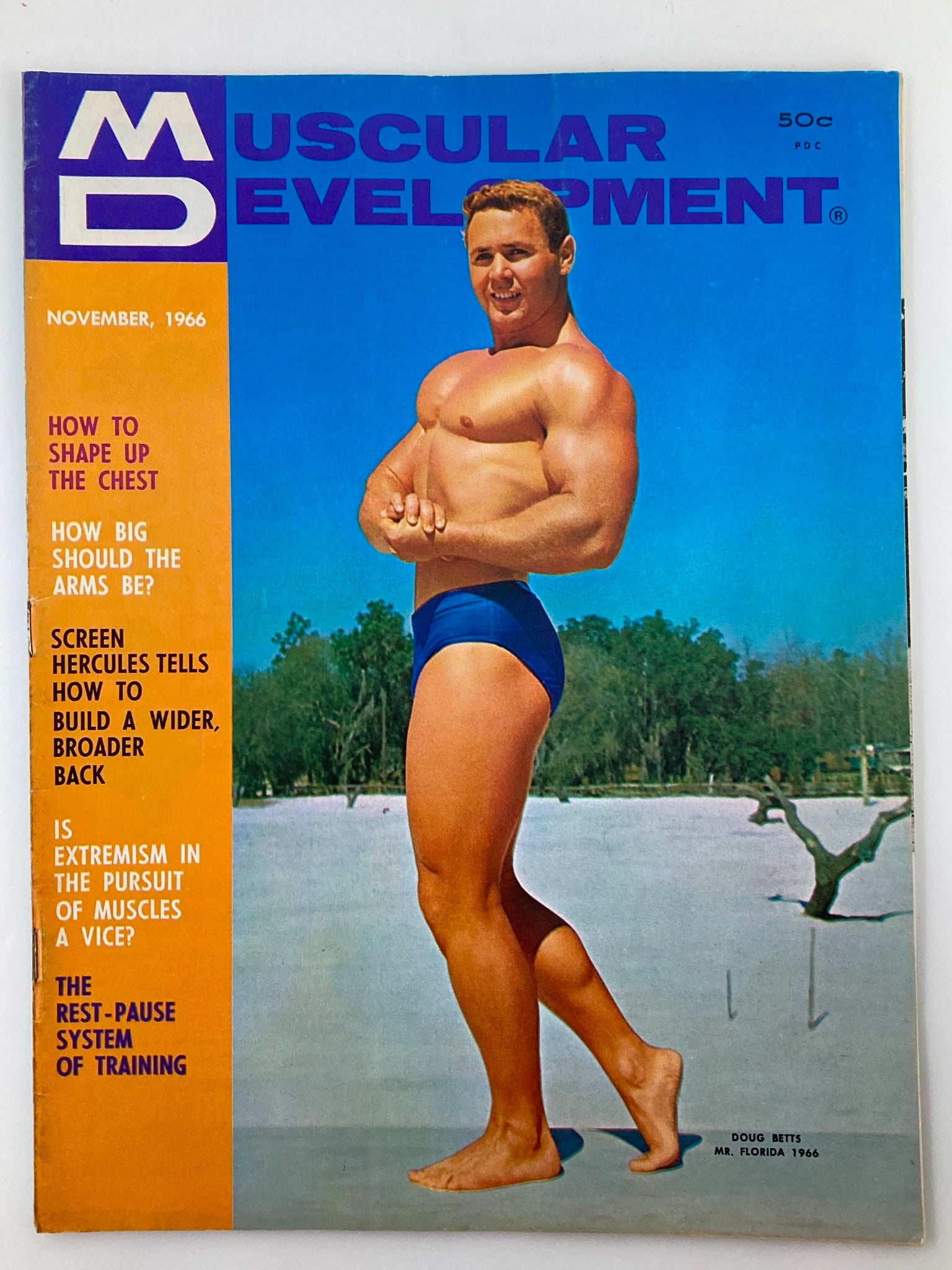 VTG Muscular Development Magazine November 1966 Vol 3 #11 Doug Betts No Label