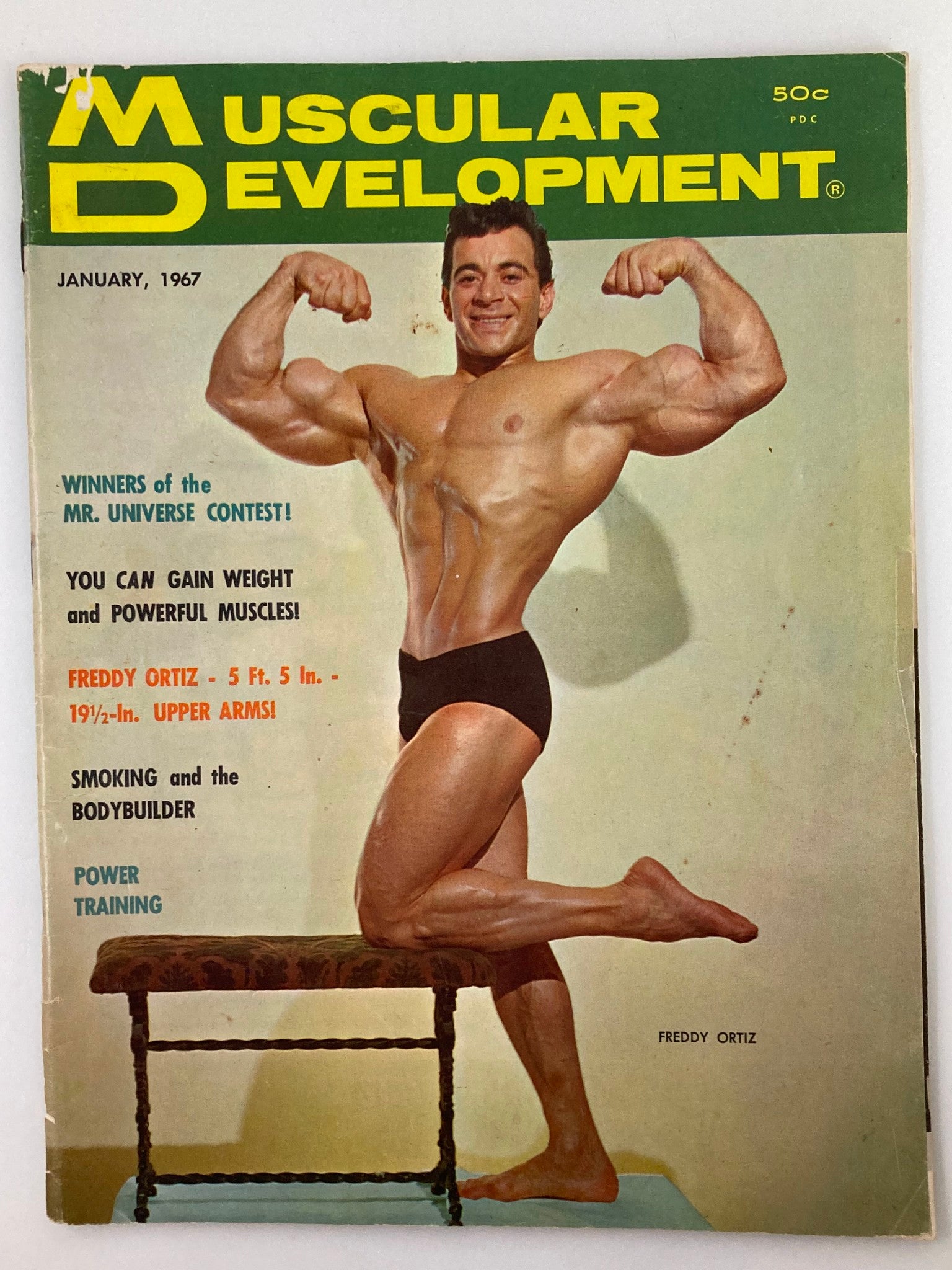 VTG Muscular Development Magazine January 1967 Vol 4 #1 Freddy Ortiz No Label