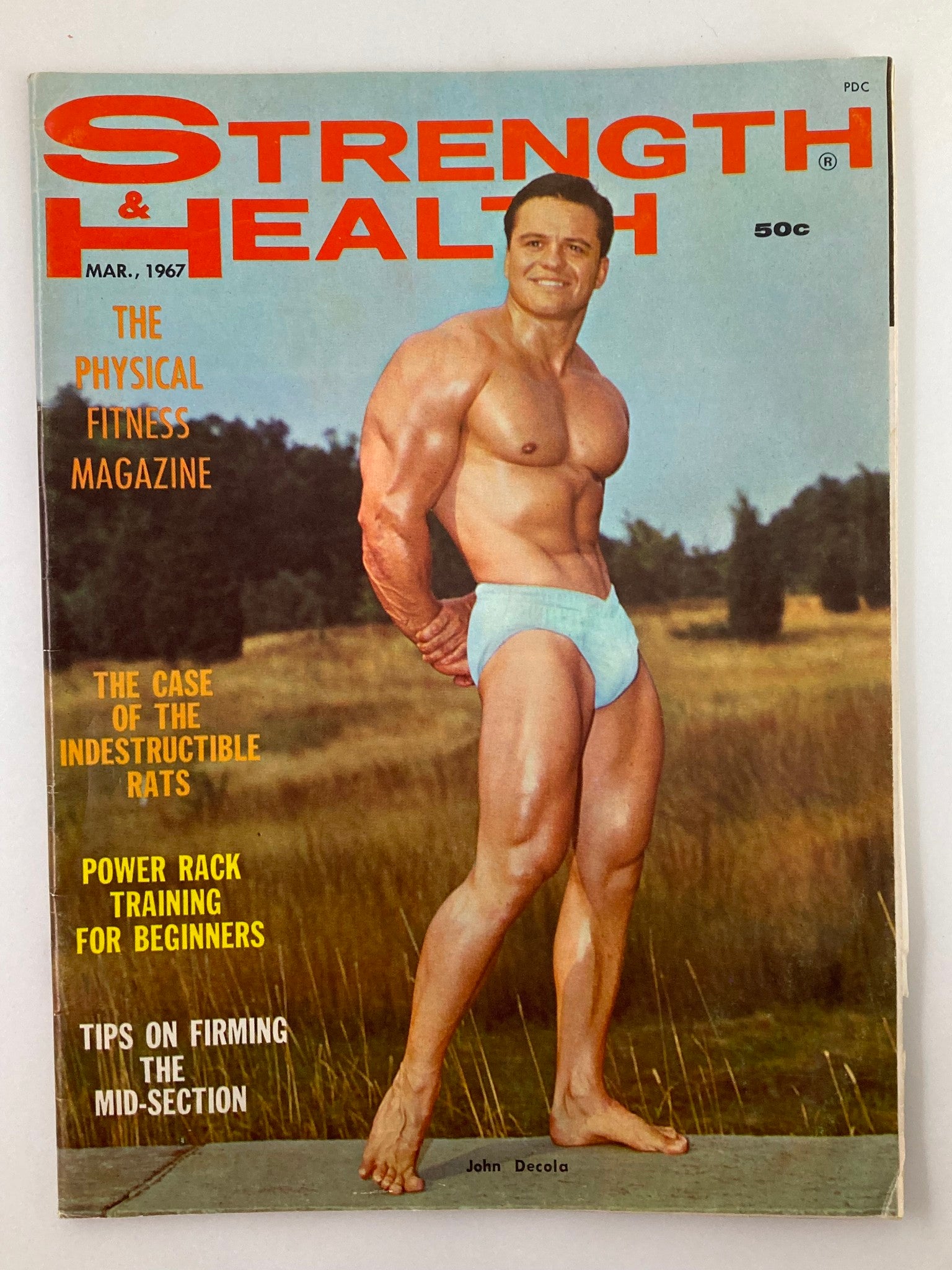 VTG Strength & Health Magazine March 1967 Vol 35 #3 John Decola No Label