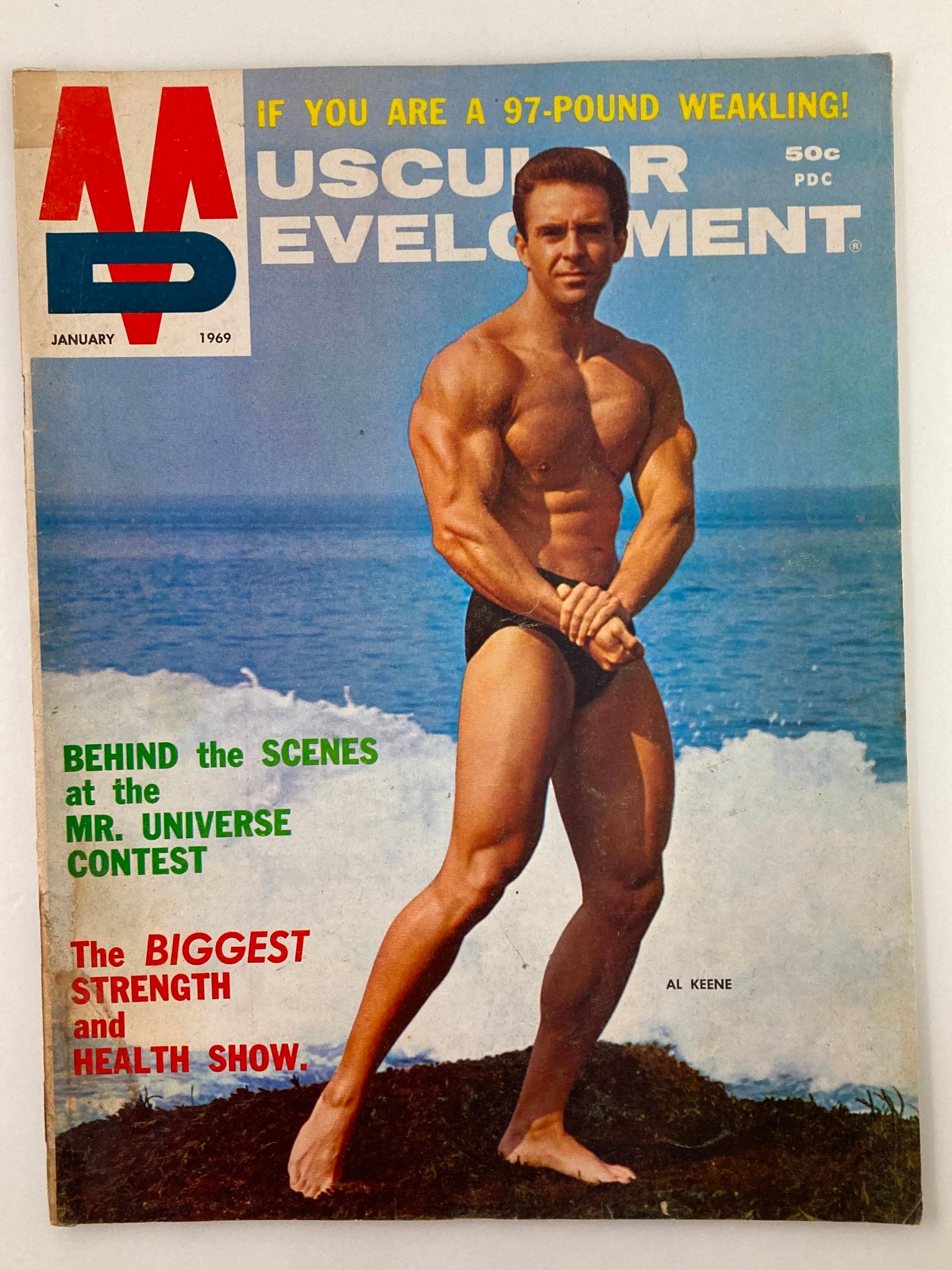 VTG Muscular Development Magazine January 1969 Vol 6 #1 Al Keene No Label