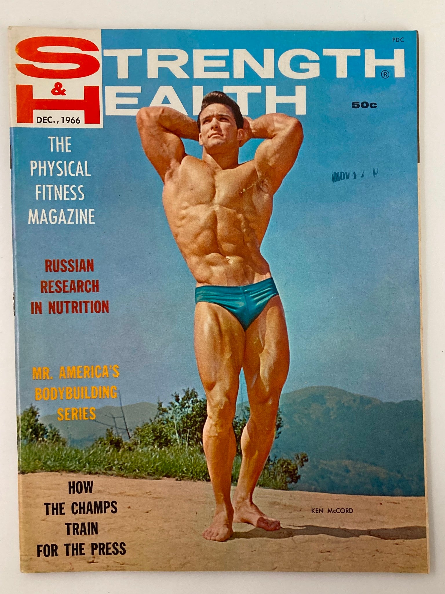 VTG Strength & Health Magazine December 1966 Vol 34 #12 Ken McCord No Label