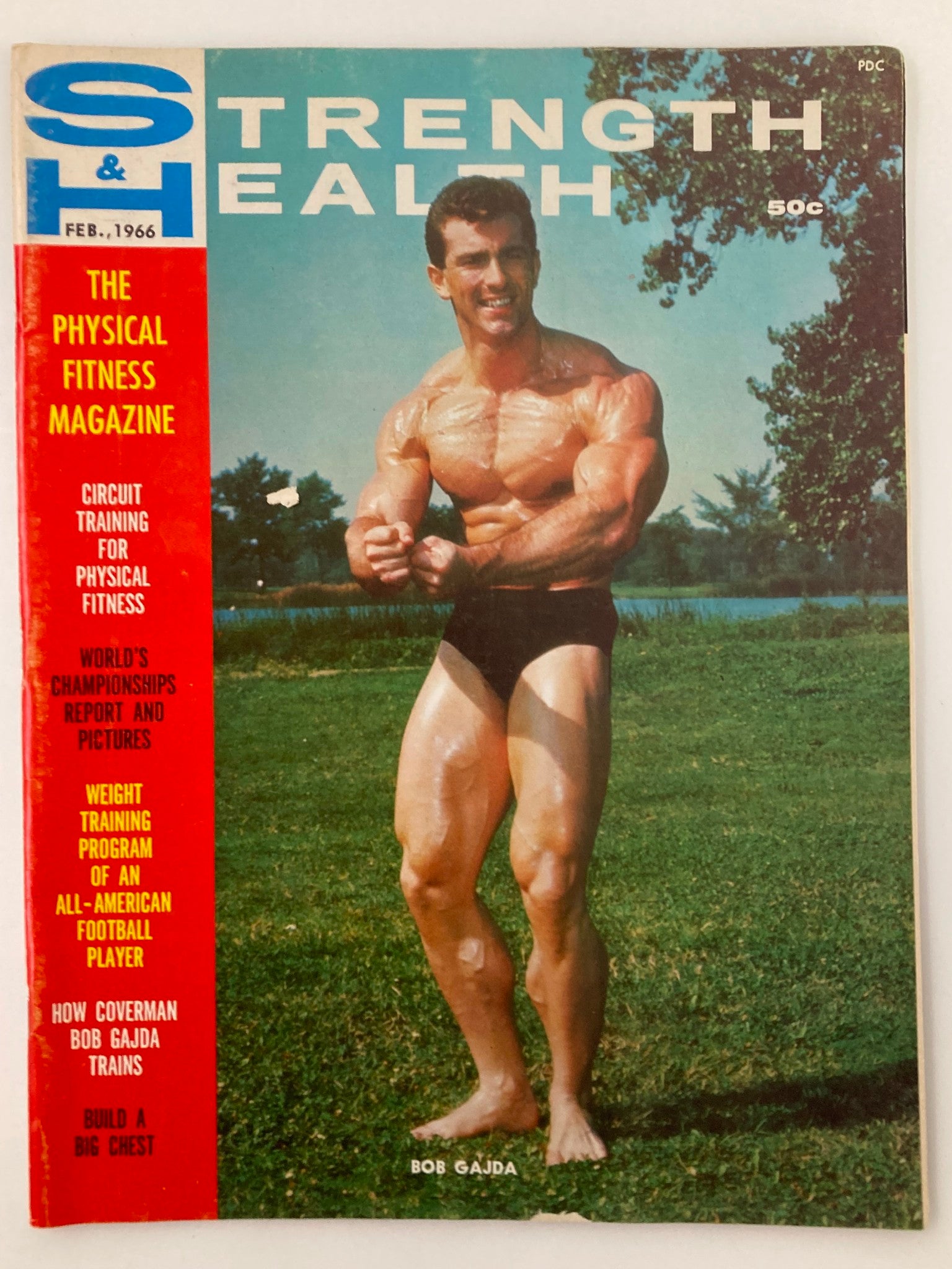 VTG Strength & Health Magazine February 1966 Vol 34 #2 Bob Gajda No Label