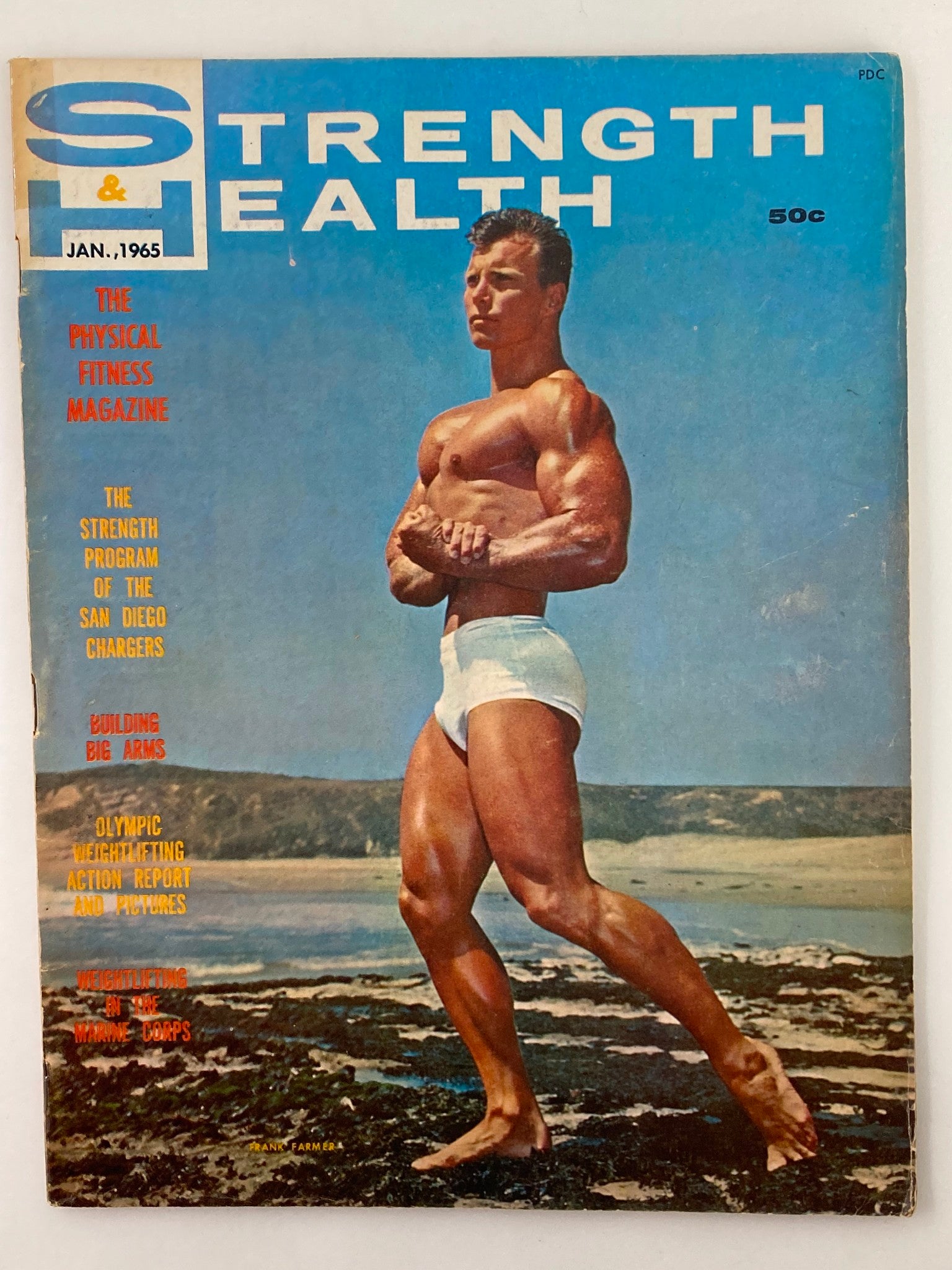 VTG Strength & Health Magazine January 1965 Vol 33 #1 Frank Farmer No Label