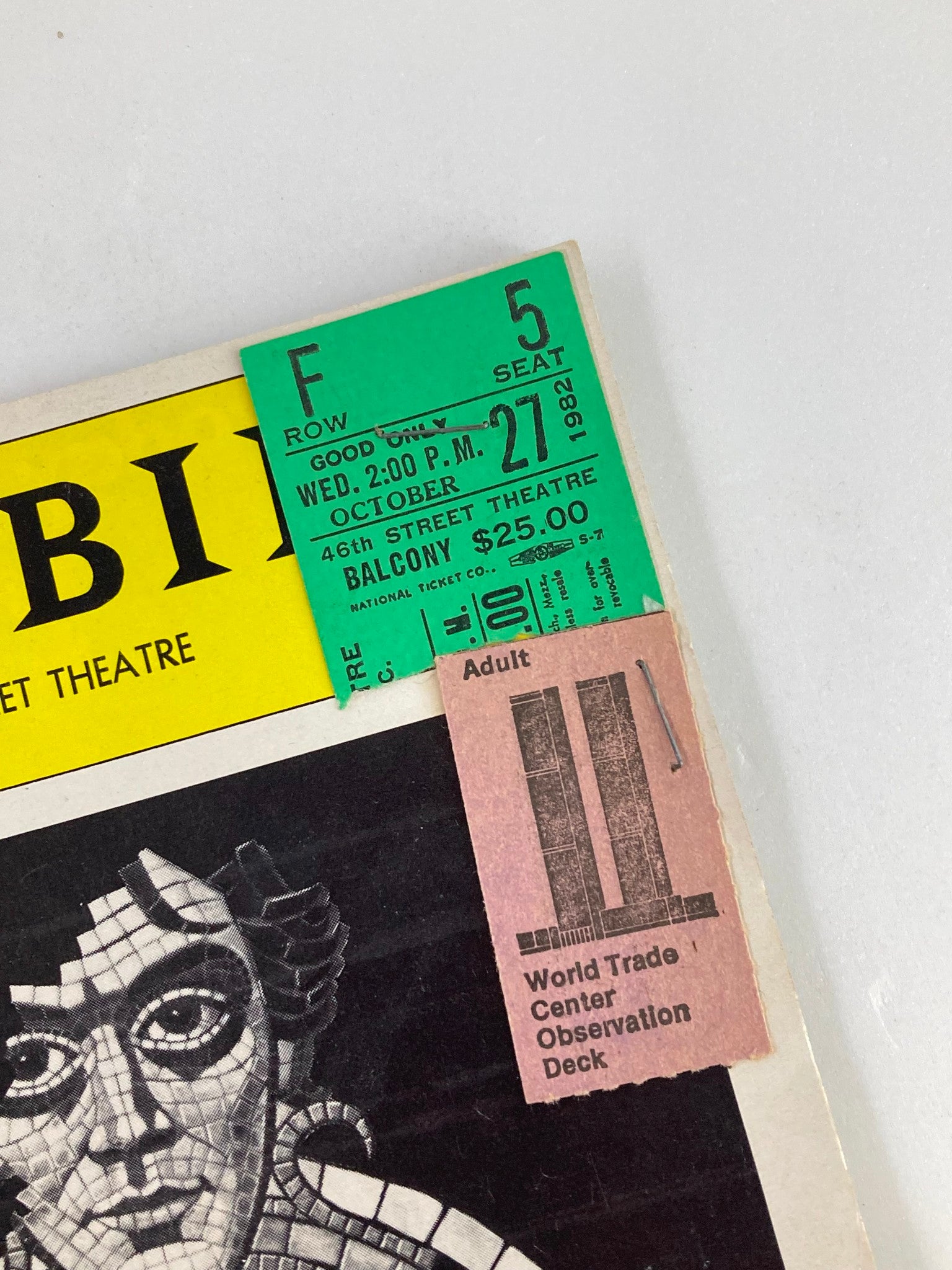 1982 Playbill 46th Street Theatre Raul Julia in "Nine" The Musical