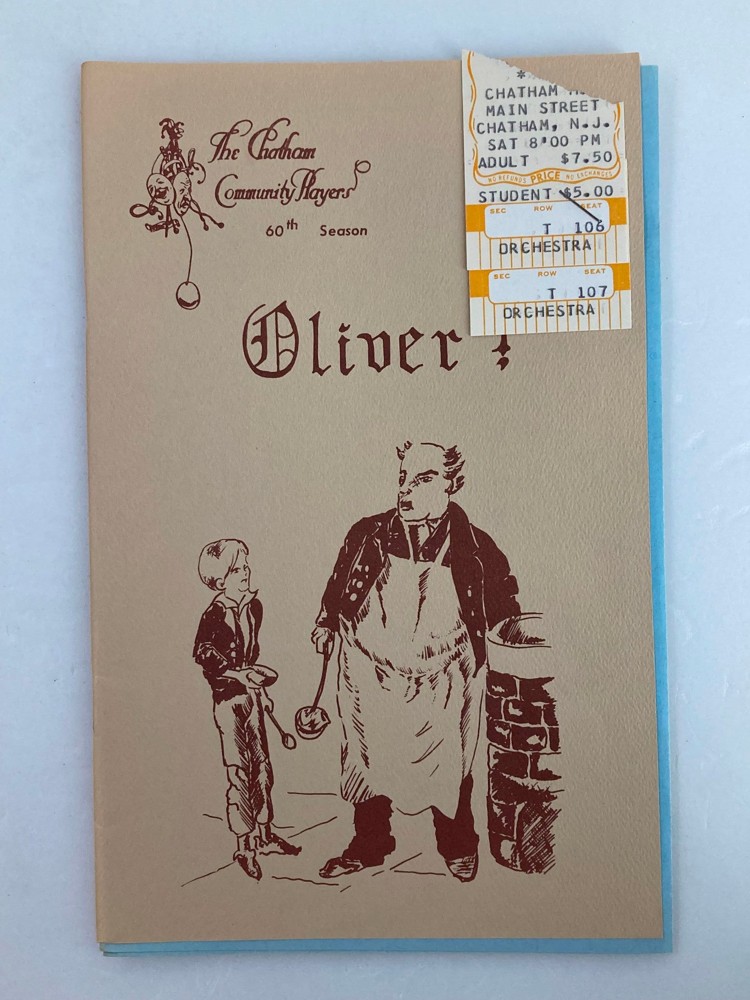 1981 The Chatham Community Players Program Karl Reichman in Oliver!