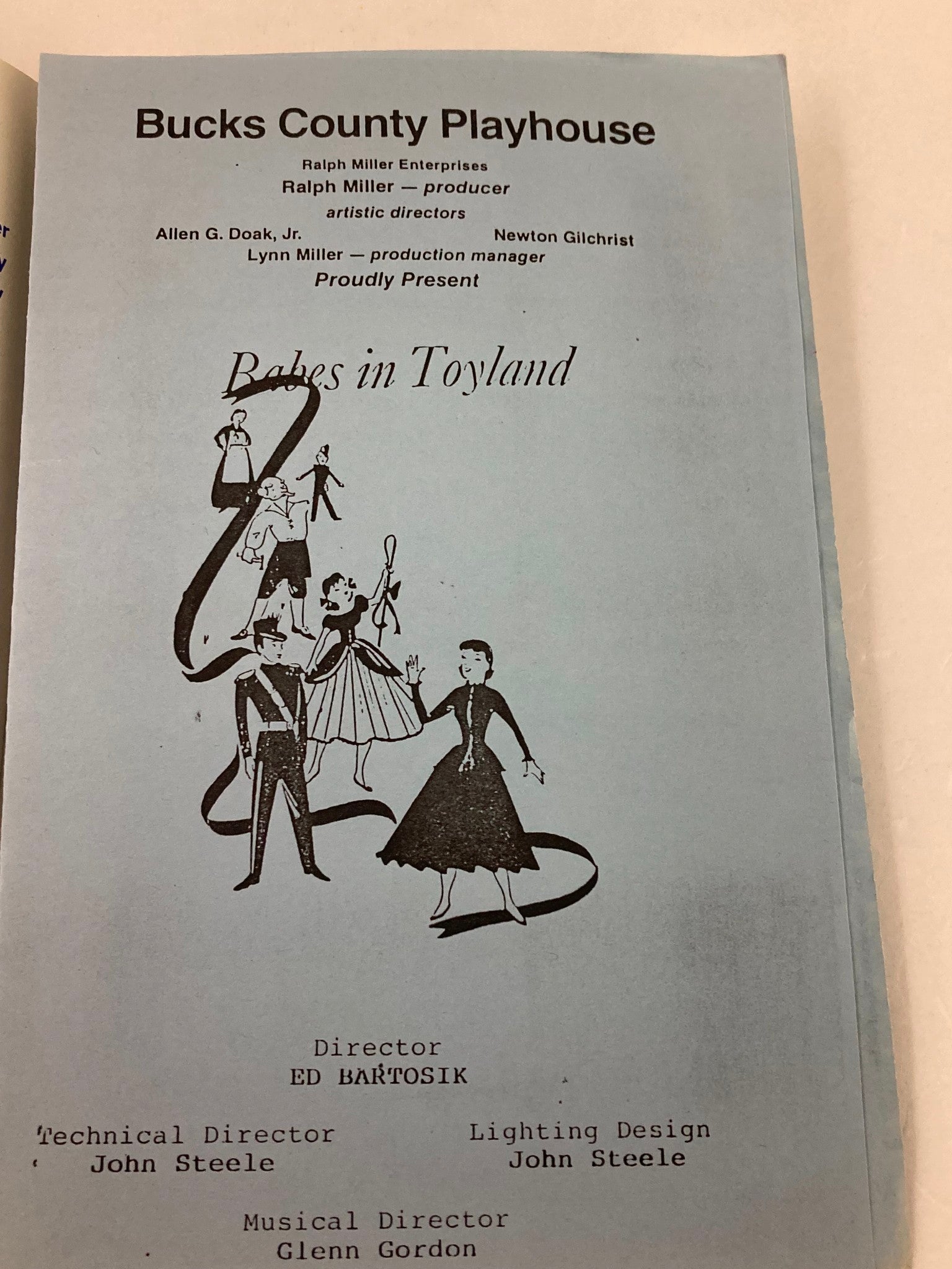 1986 Bucks County Playhouse Program Presents Godspell and Carousel