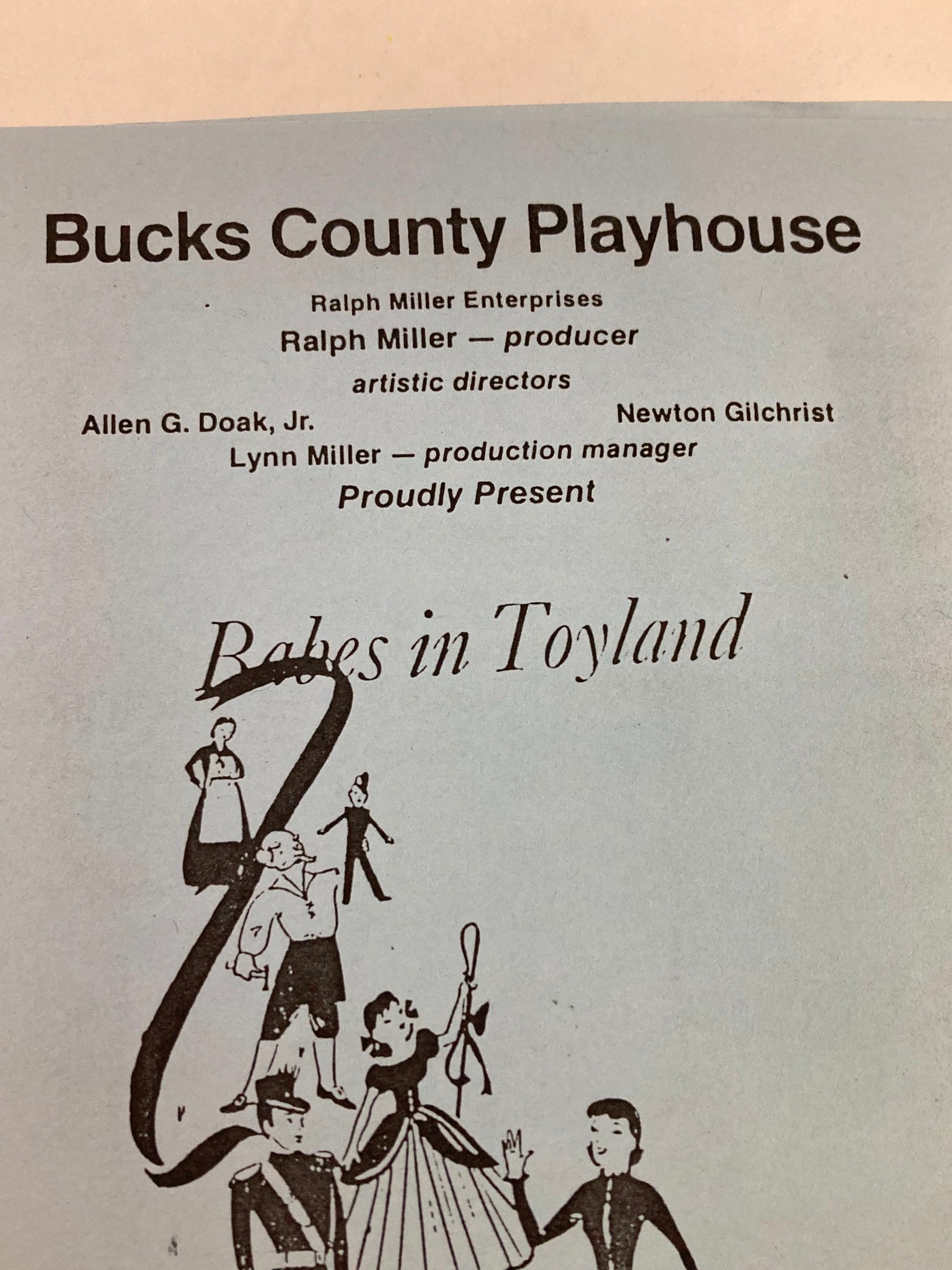 1986 Bucks County Playhouse Program Presents Godspell and Carousel