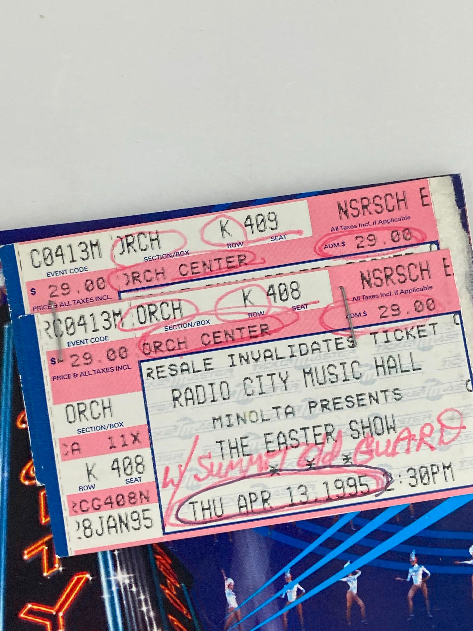 1995 Radio City Music Hall The Rockettes & Gregg Burge in Easter Show