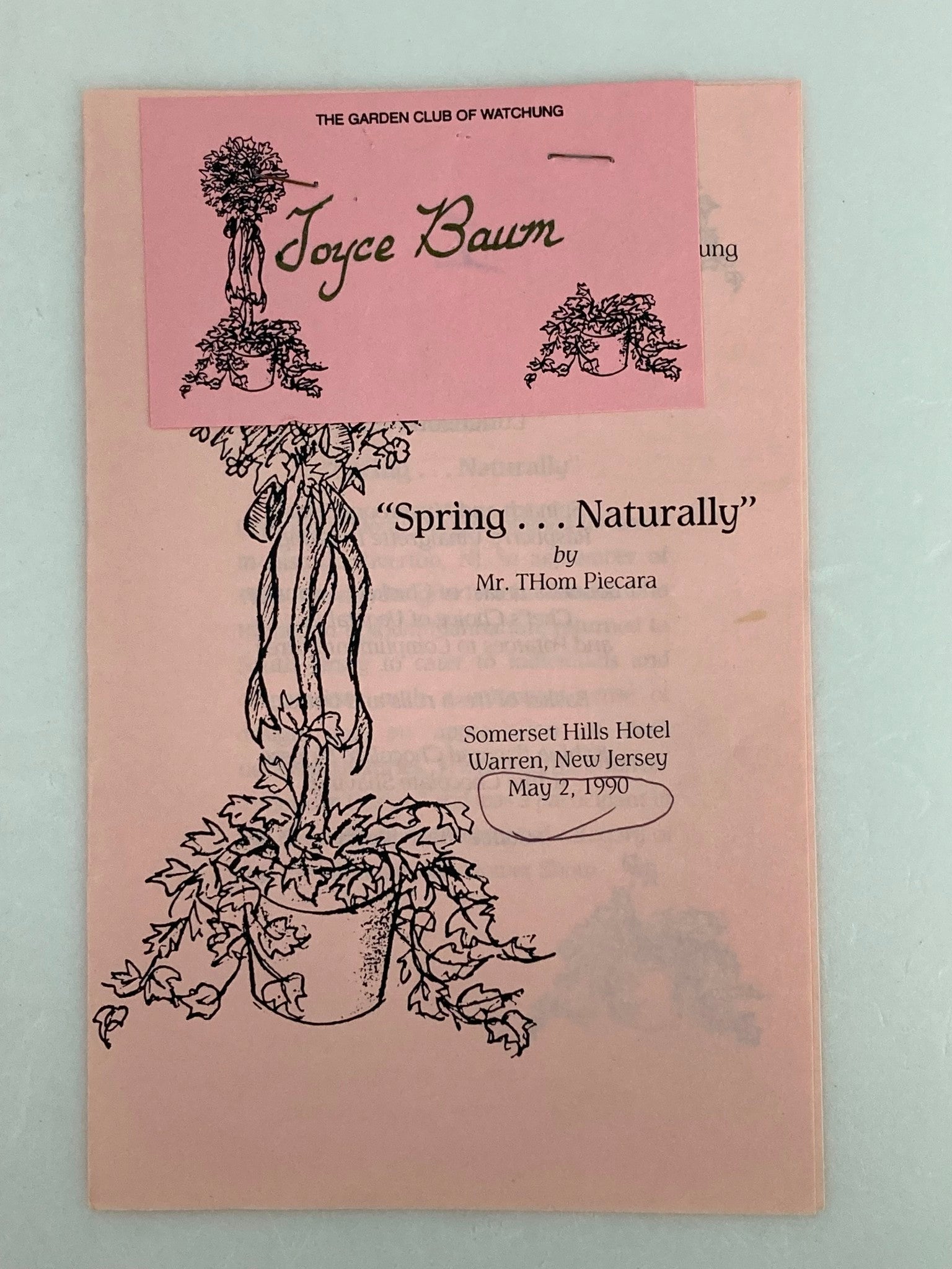 1990 The Garden Club of Watching Spring Naturally bu Mr. Thim Piecera