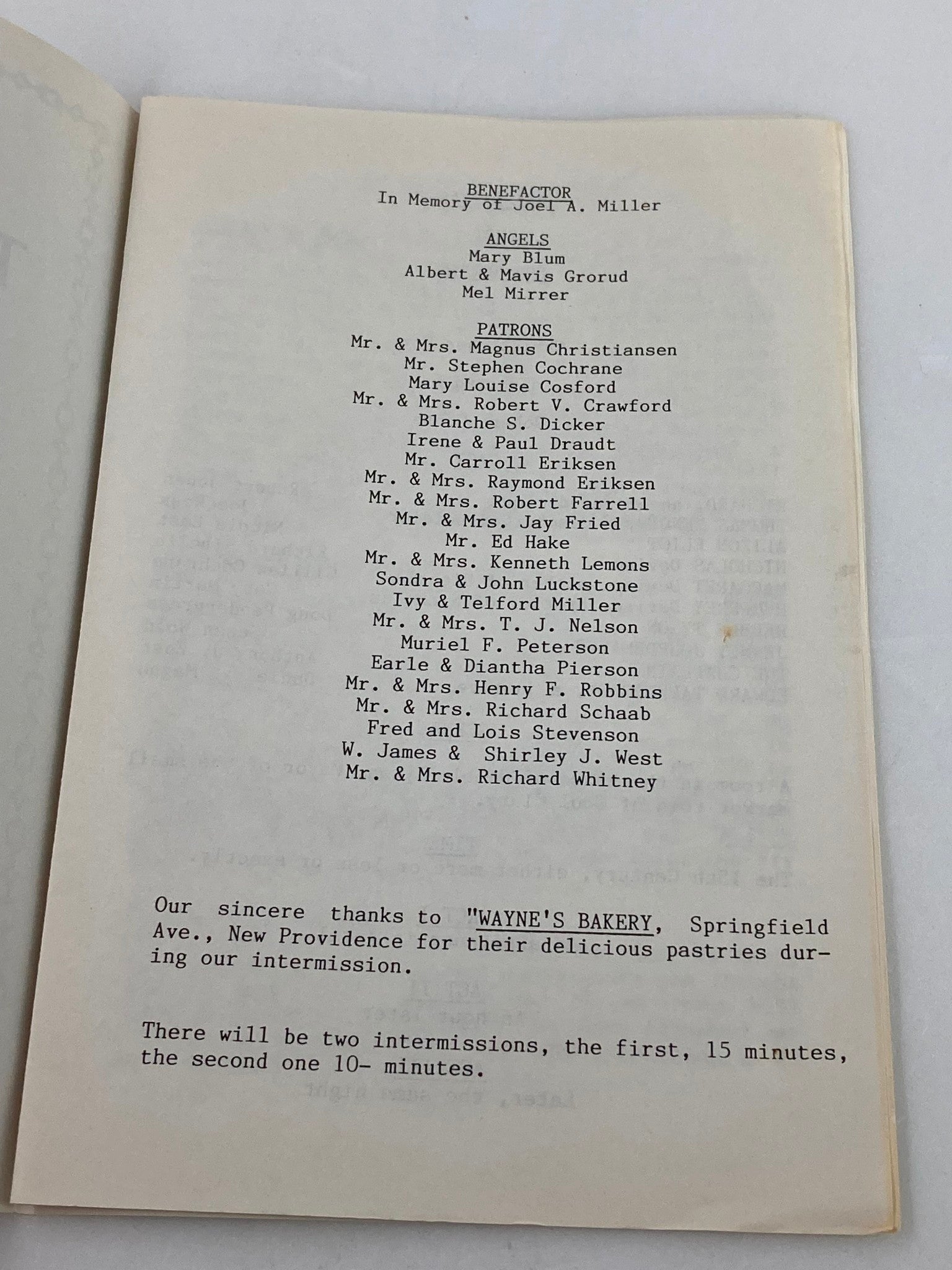 1990 Stony Hill Players Program Christopher Fry's The Lady's Not For Burning