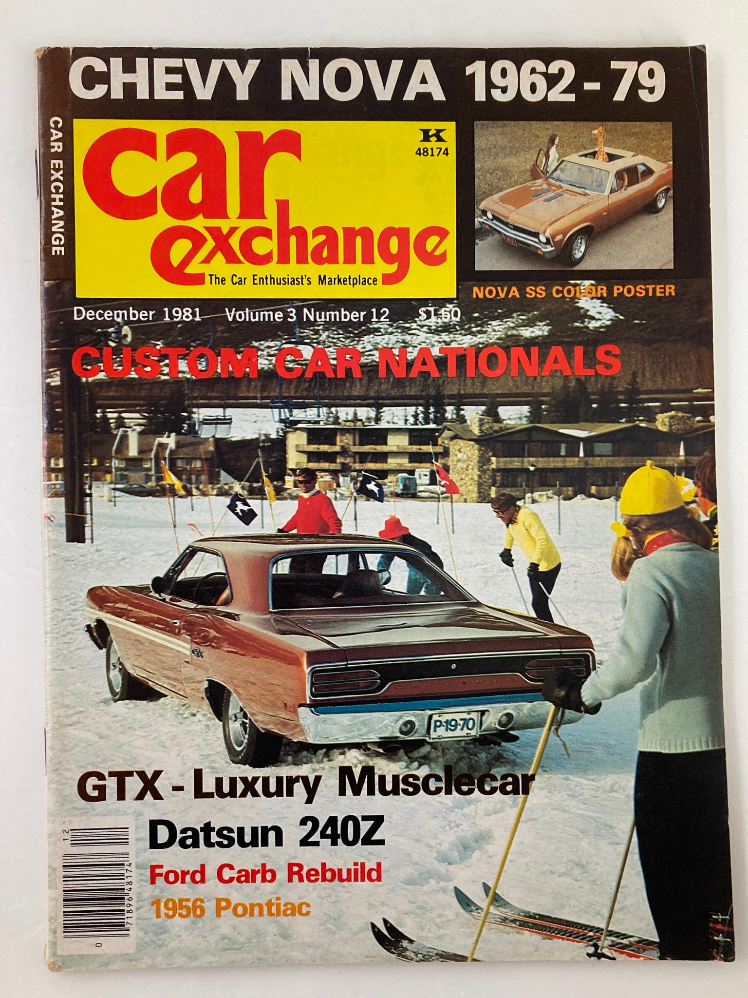 VTG Car Exchange Magazine December 1981 Vol 3 #12 GTX-Luxury Musclecar No Label