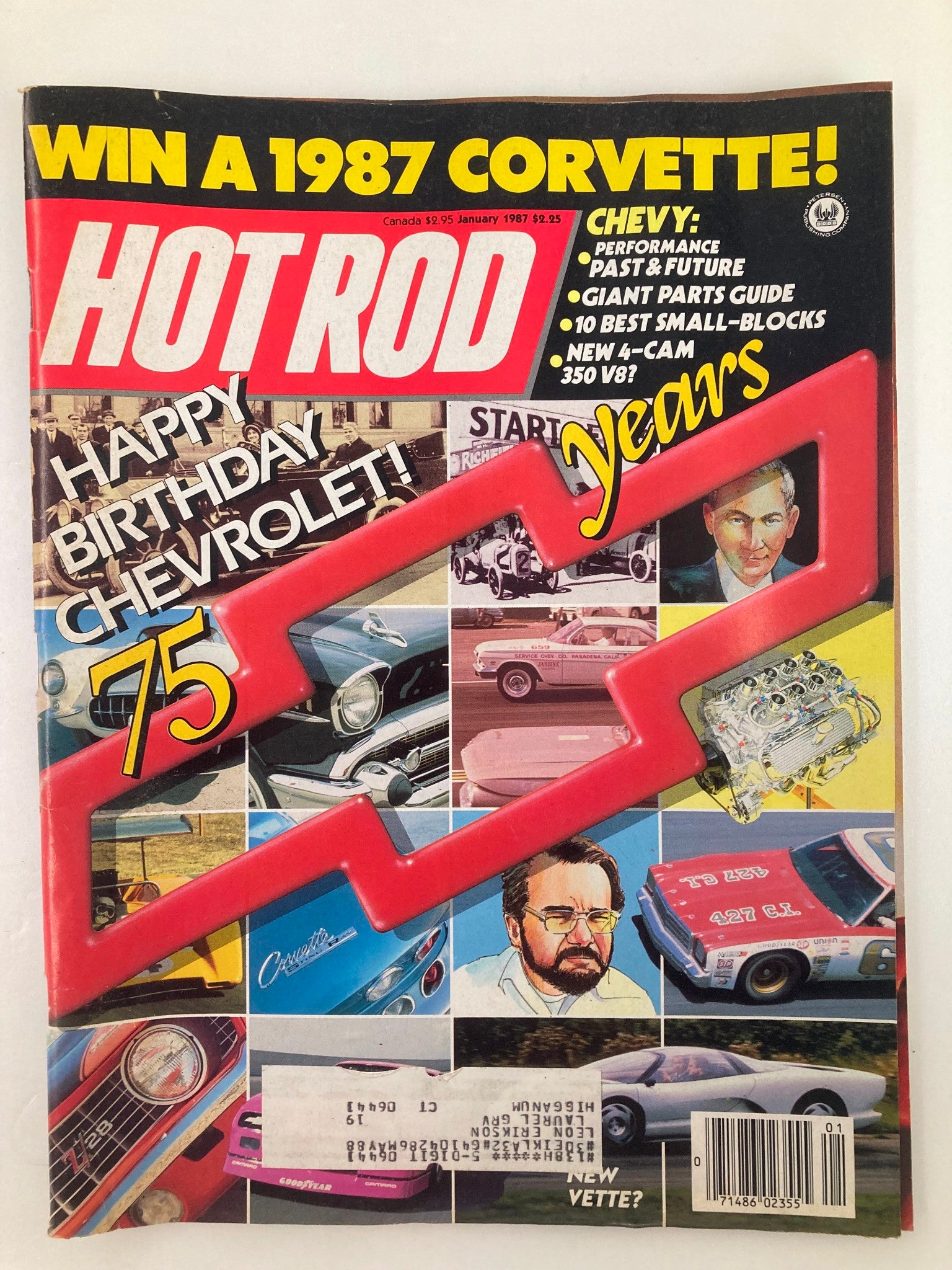 VTG Hot Rod Magazine January 1987 Vol 40 #1 Happy 75th Birthday Chevrolet!