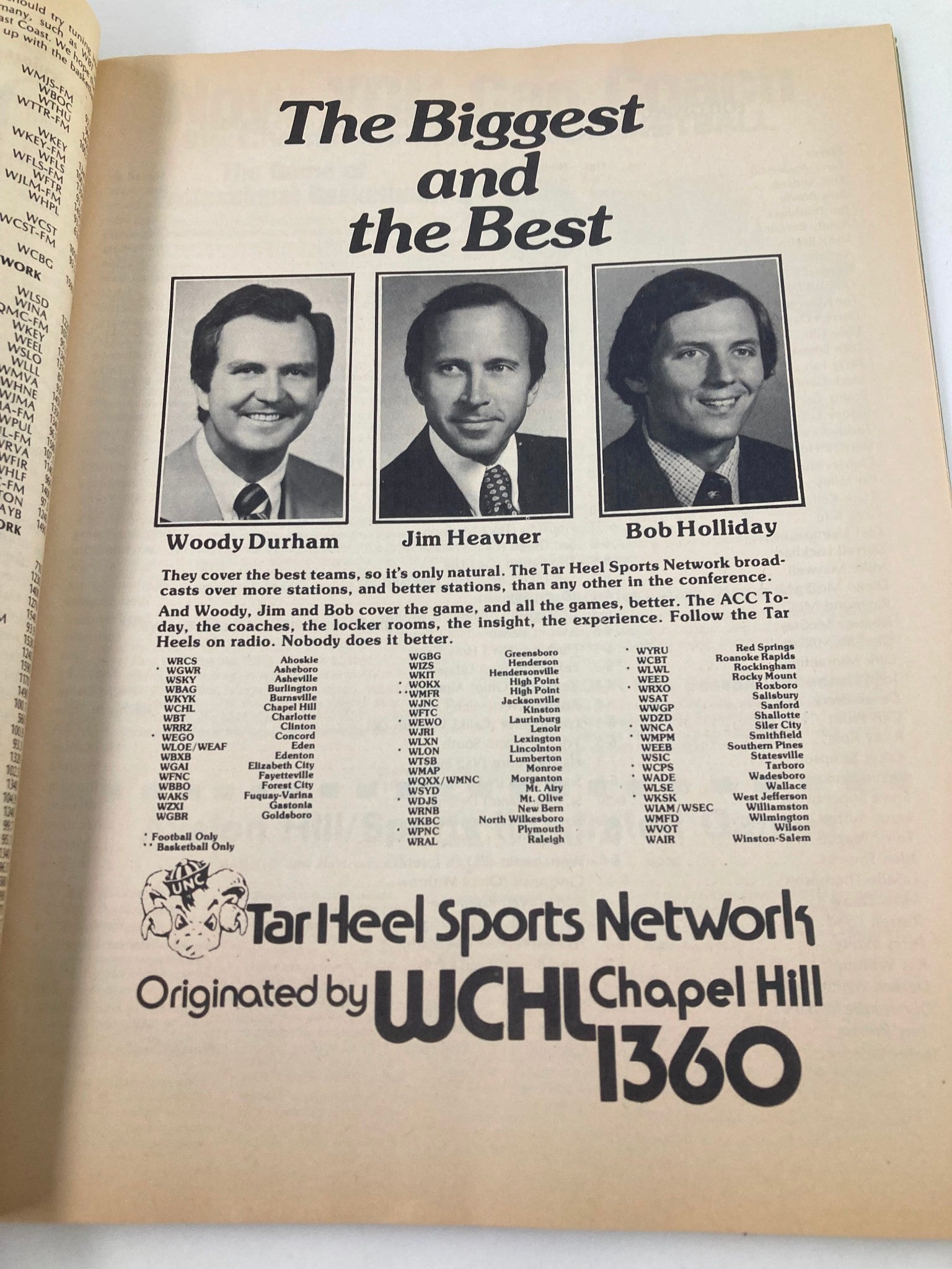 1979-1980 ACC Basketball Handbook Jeff Lamp, Al King, Guy Morgan & Al Wood