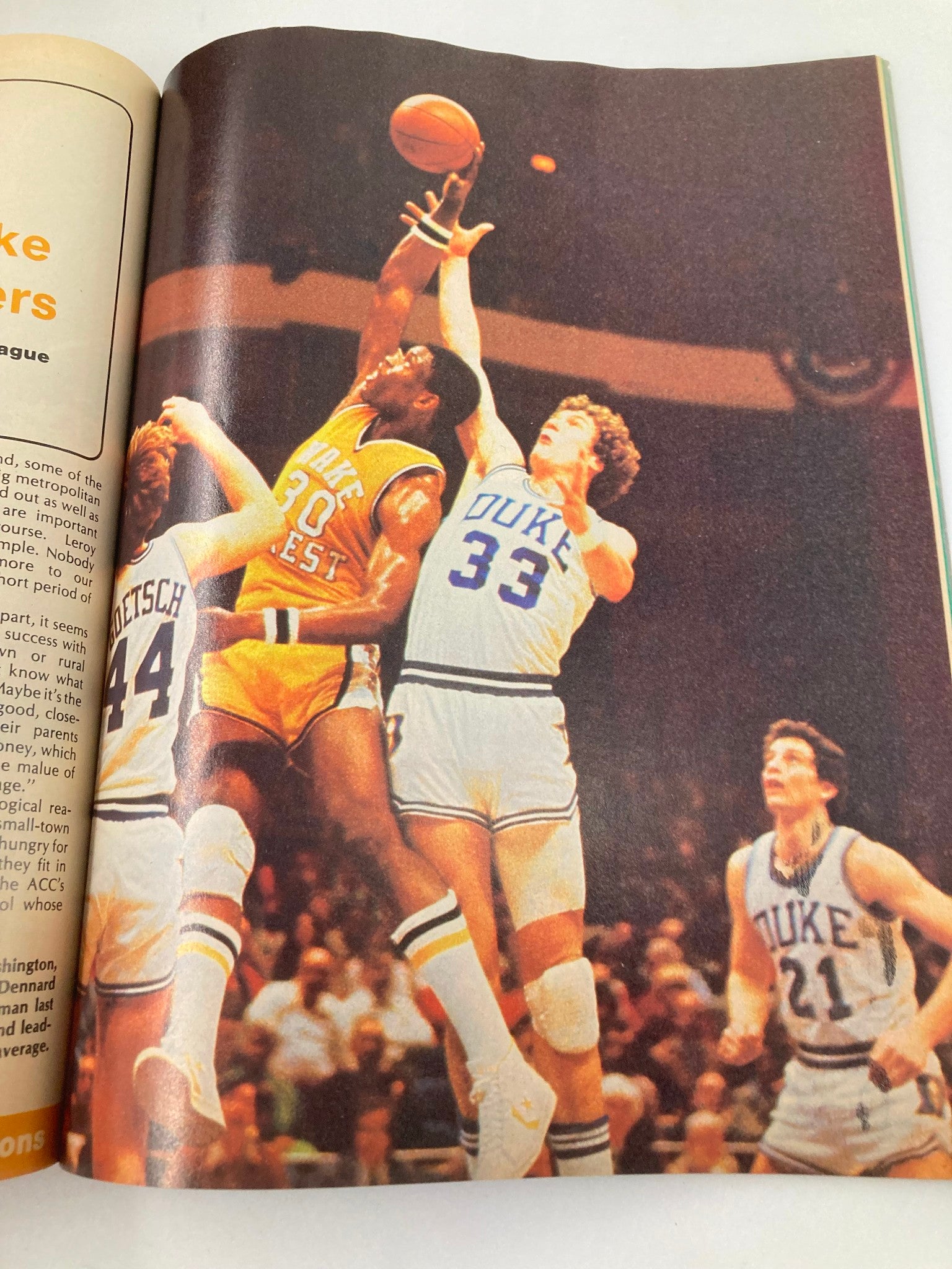 1979-1980 ACC Basketball Handbook Jeff Lamp, Al King, Guy Morgan & Al Wood