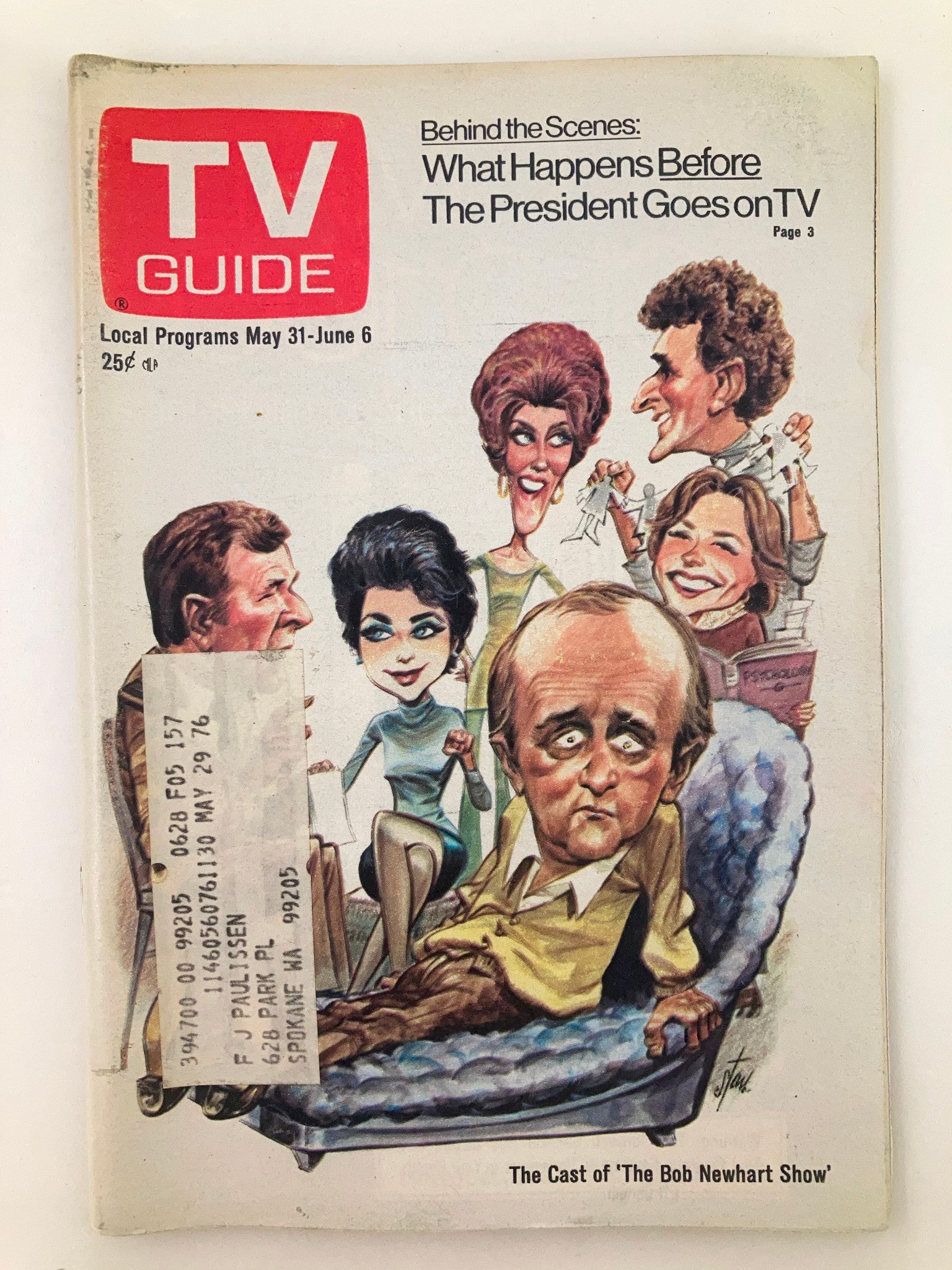 TV Guide Magazine May 31 1975 #1157 Bill Daily Eastern WA State Edition