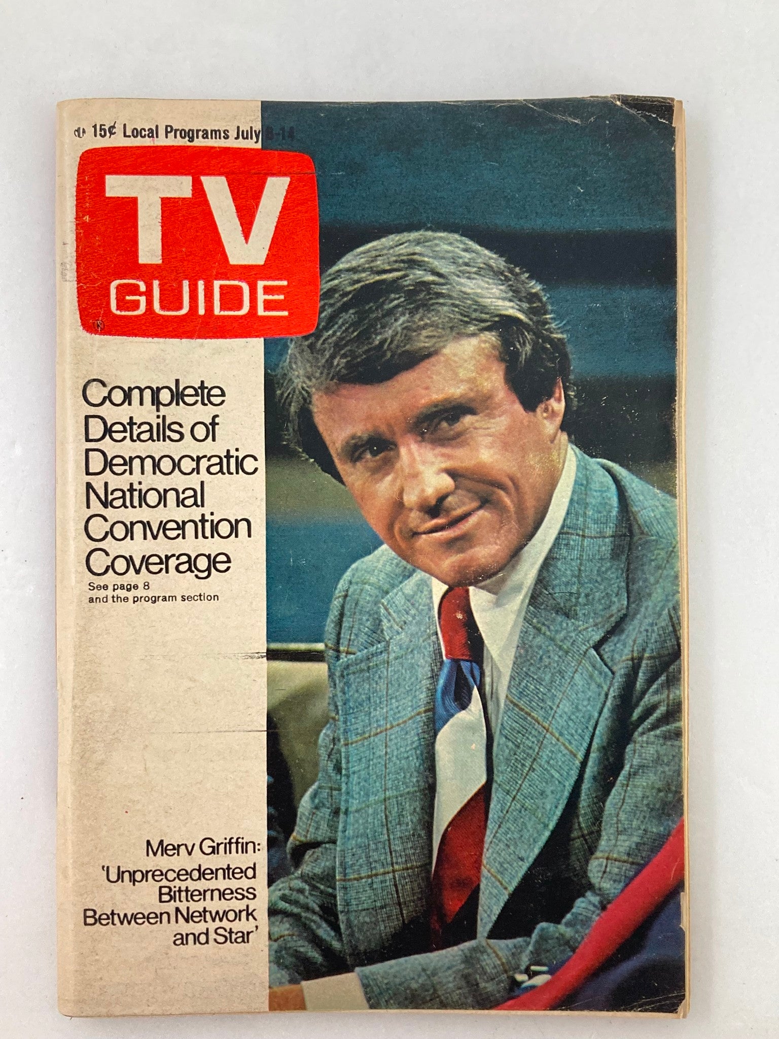 TV Guide Magazine July 8 1972 Merv Griffin NY-Metropolitan Edition No Label