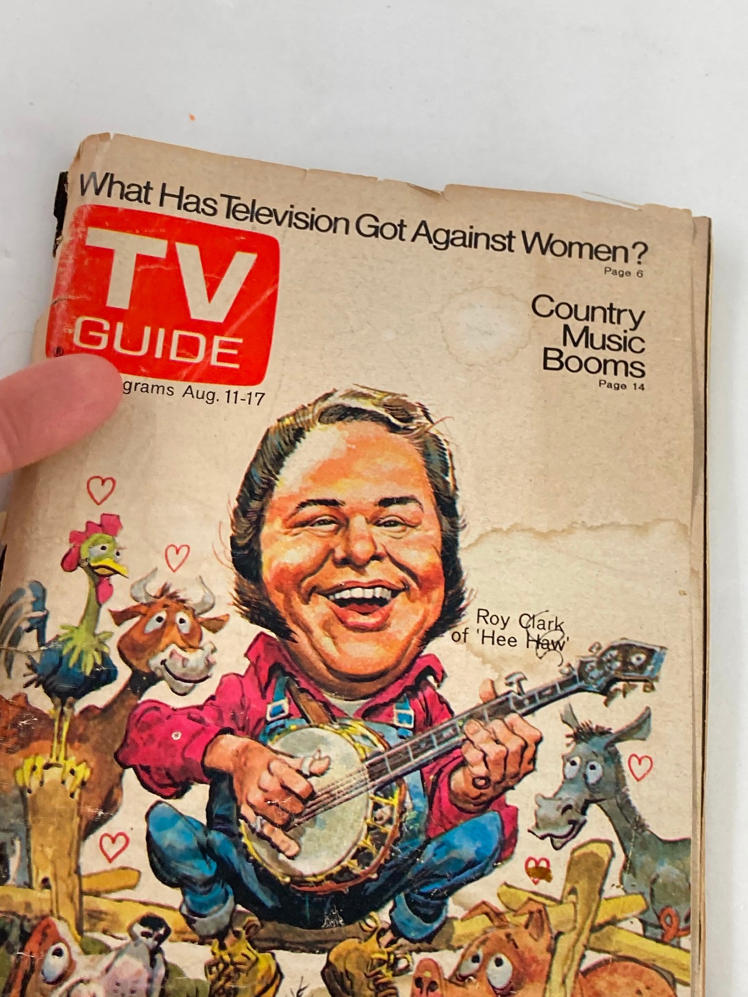 TV Guide Magazine August 11 1973 #563 Roy Clark Cleveland Edition No Label