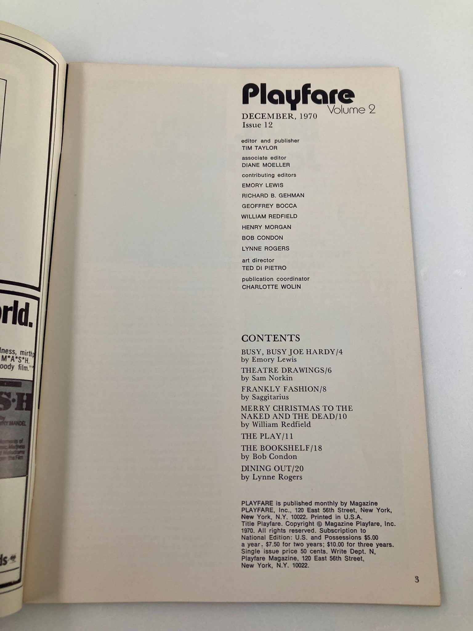 1970 Playfare The Bijou Theatre Sam Stoneburner, Donn Whyte in Foreplay