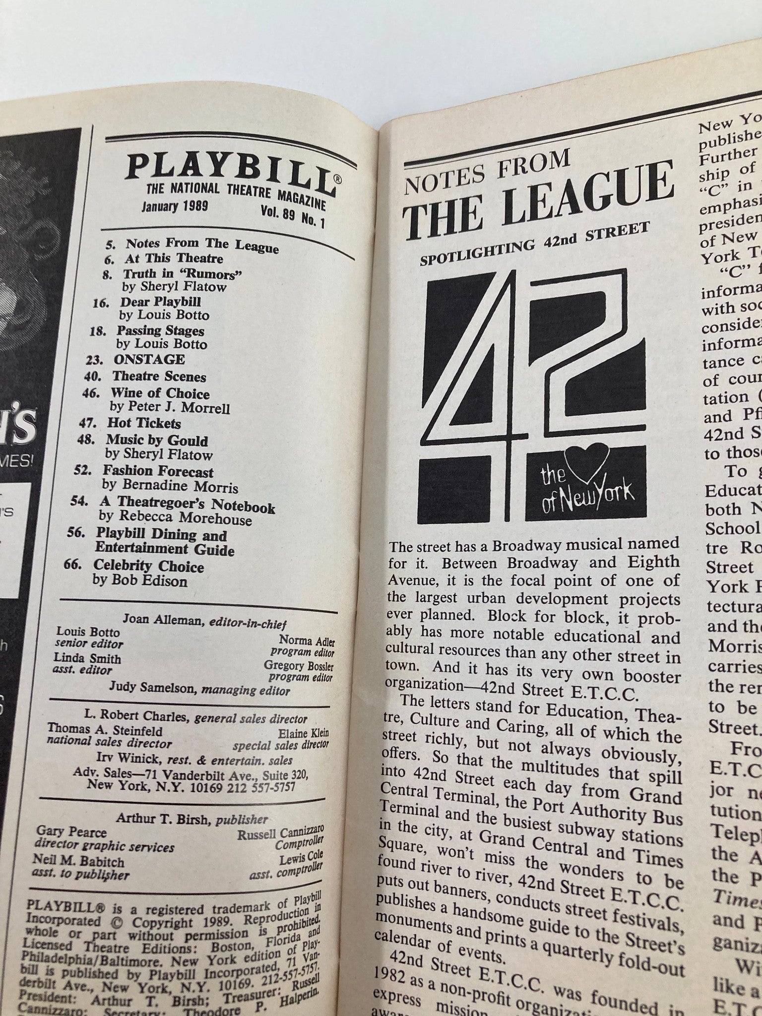 1989 Playbill Marquis Theatre Jim Dale, Ellen Foley in Me and My Girl