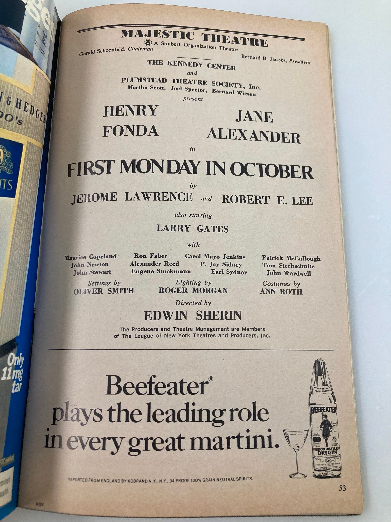 1978 Playbill Majestic Theatre Henry Fonda in First Monday in October