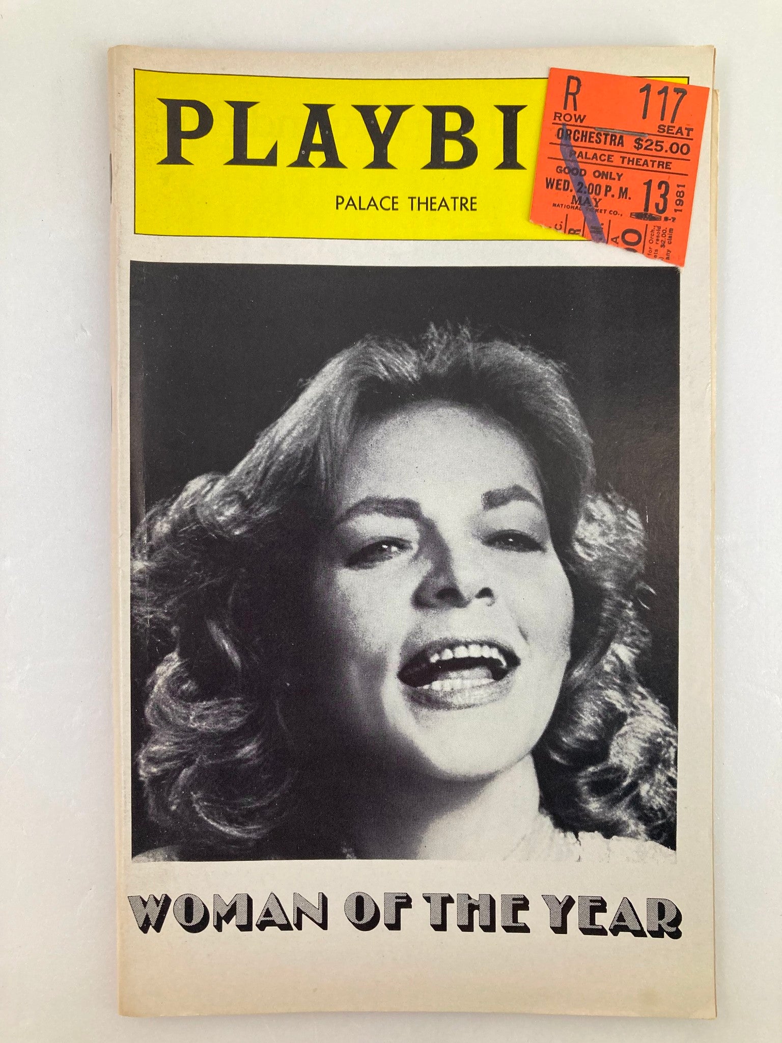 1981 Playbill The Palace Theatre Lauren Bacall in Woman of the Year