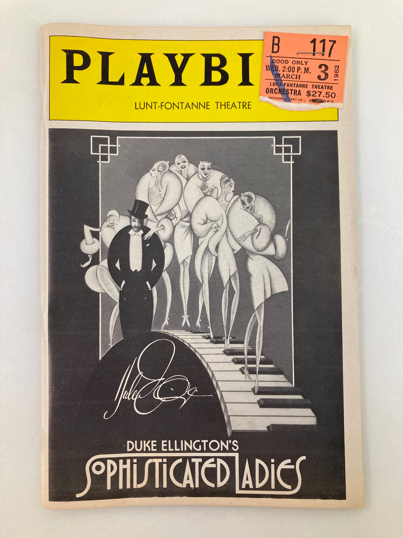 1982 Playbill Lunt-Fontanne Theatre Duke Ellington's Sophisticated Ladies