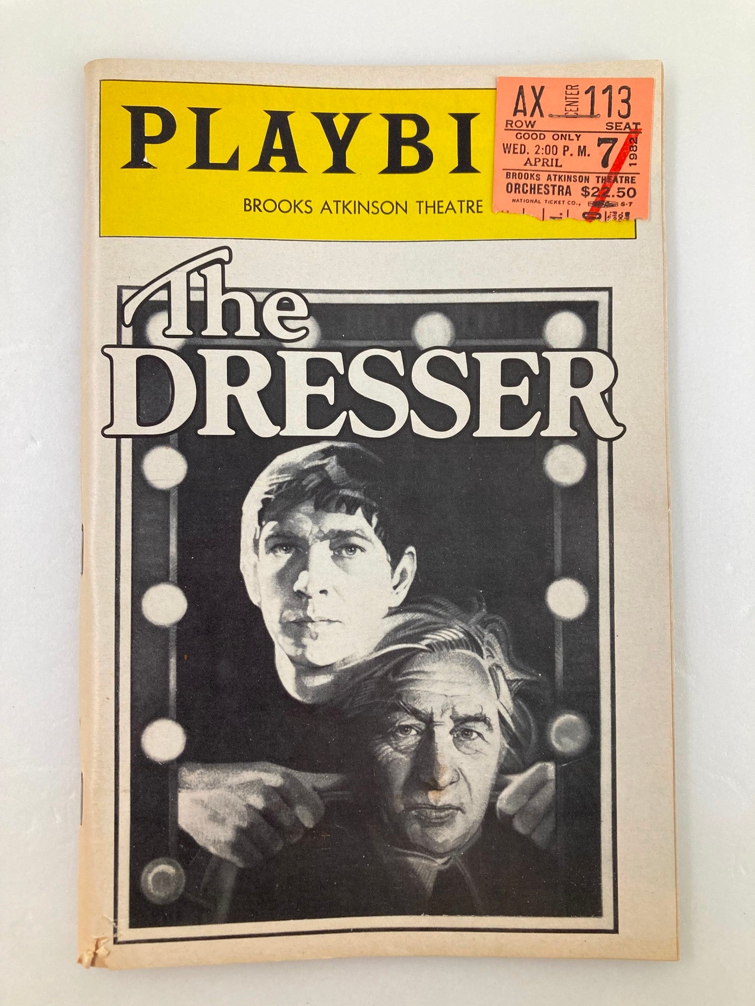 1982 Playbill Brooks Atkinson Theatre Tom Courtenay, Paul Roger in The Dresser